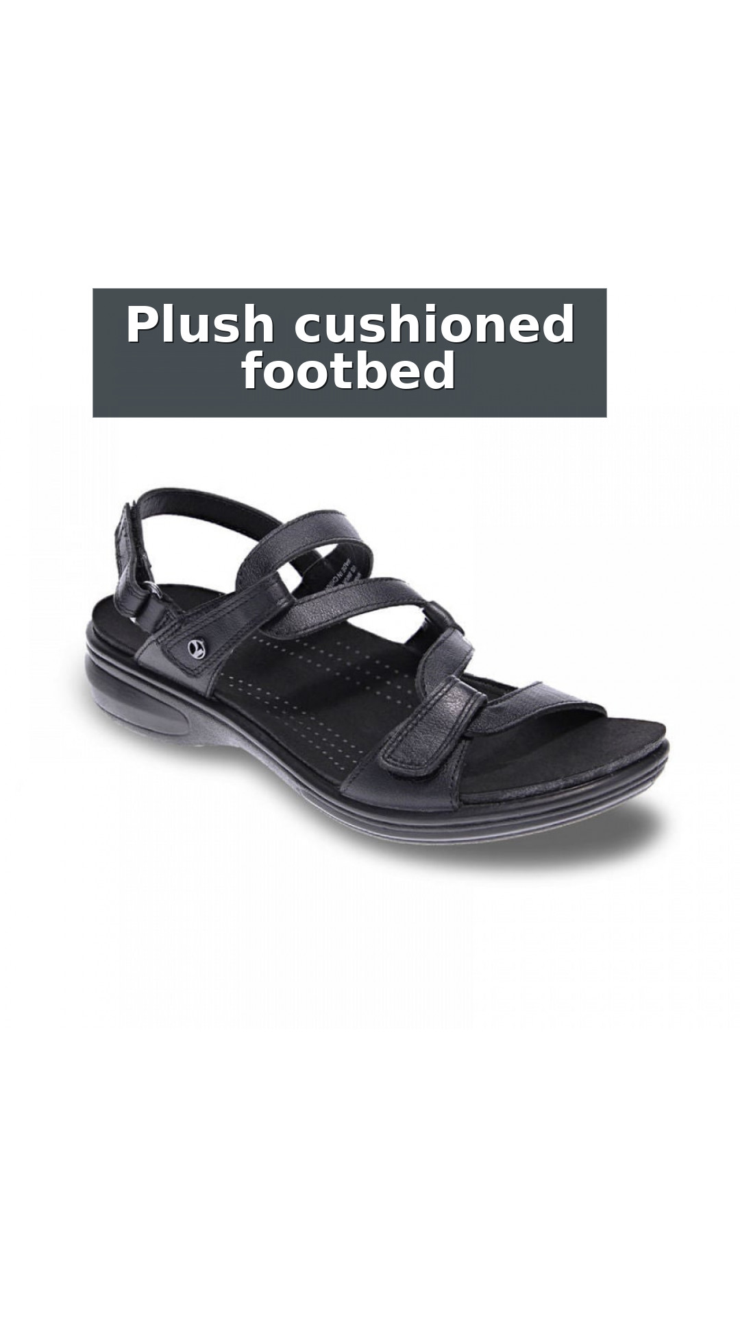 Revere Emerald 3 Strap Women's Comfort Adjustable Sandals style detail 4: Plush cushioned footbed