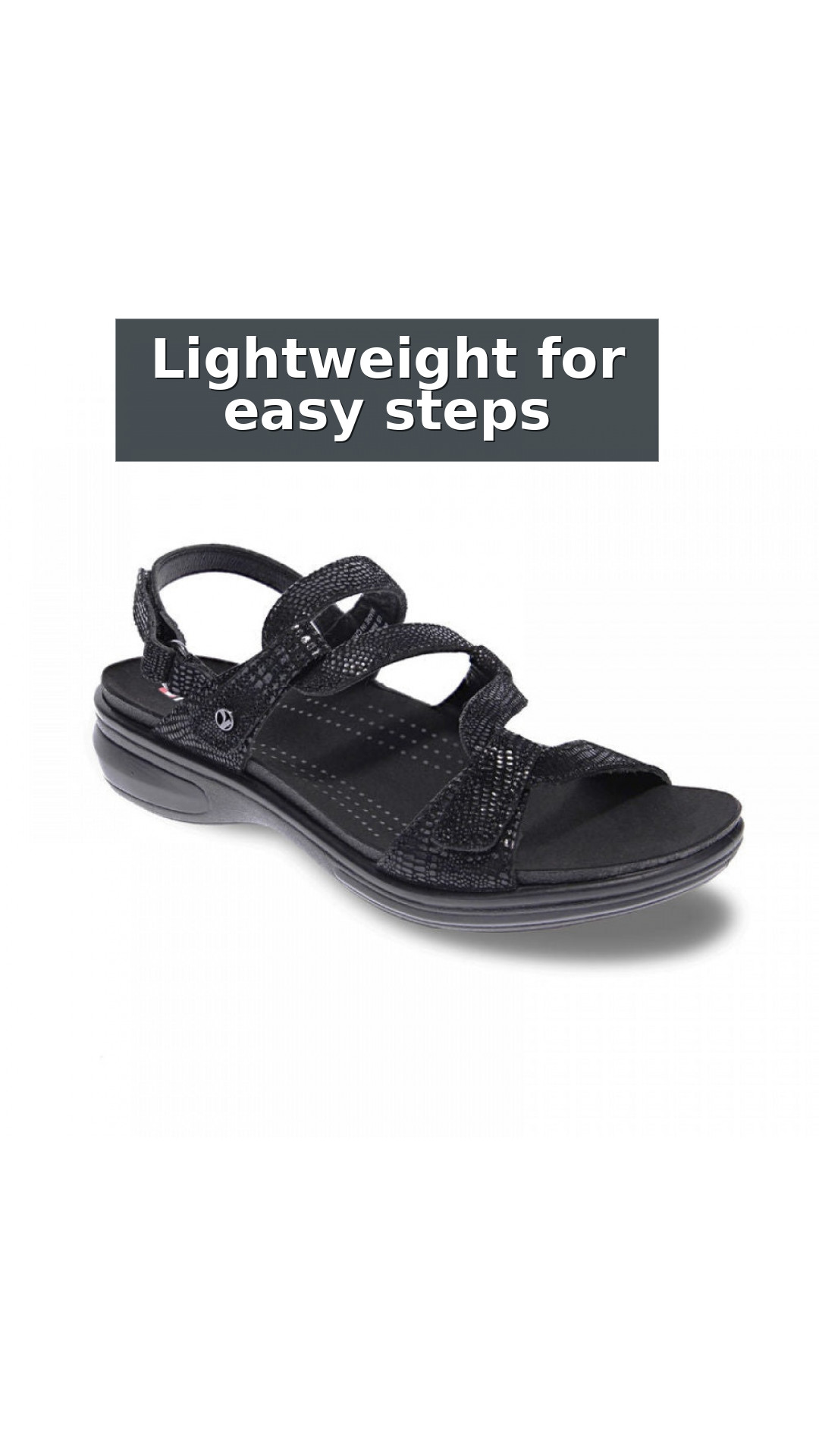 Revere Emerald 3 Strap Women's Comfort Adjustable Sandals style detail 5: Lightweight for easy steps