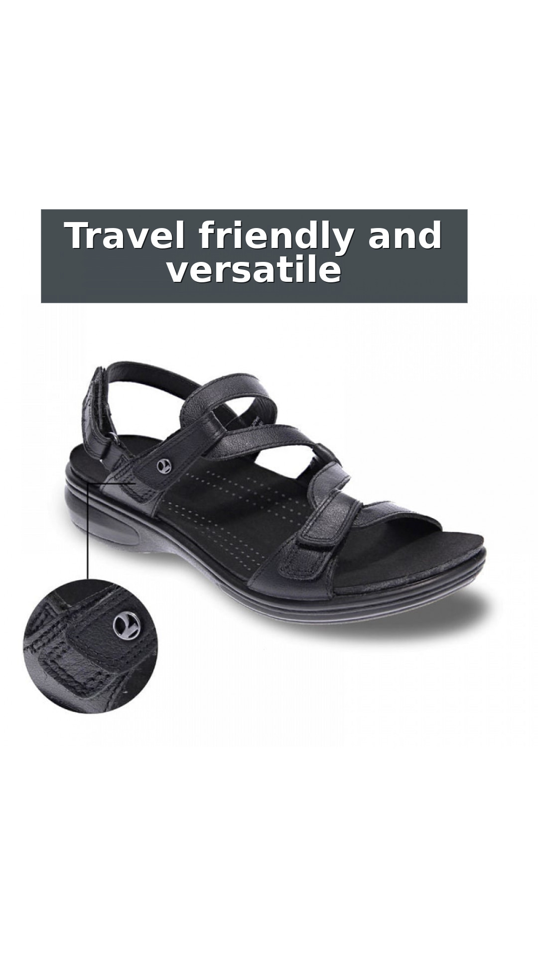 Revere Emerald 3 Strap Women's Comfort Adjustable Sandals style detail 7: Travel friendly and versatile