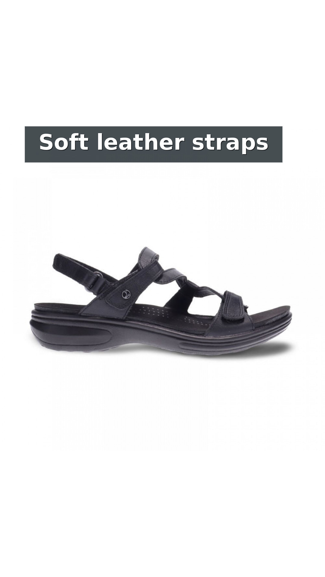 Revere Emerald 3 Strap Women's Comfort Adjustable Sandals style detail 8: Soft leather straps