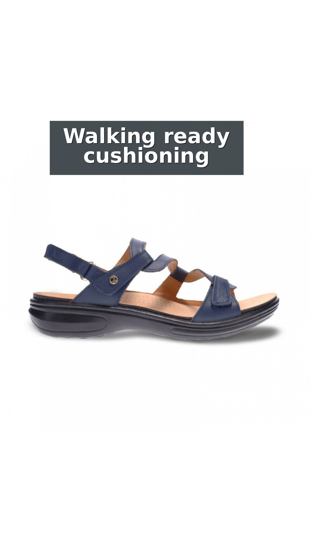 Revere Emerald 3 Strap Women's Comfort Adjustable Sandals style detail 11: Walking ready cushioning