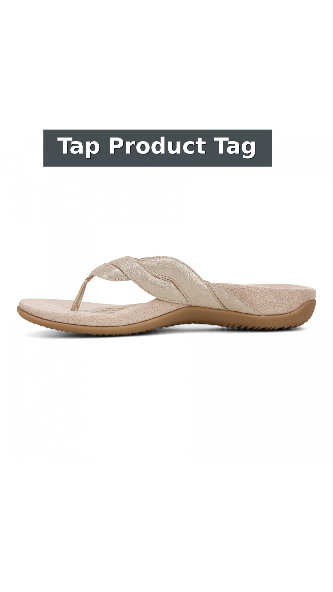 Vionic Bella Braid Women's Supportive Sandal style detail 12: Tap Product Tag