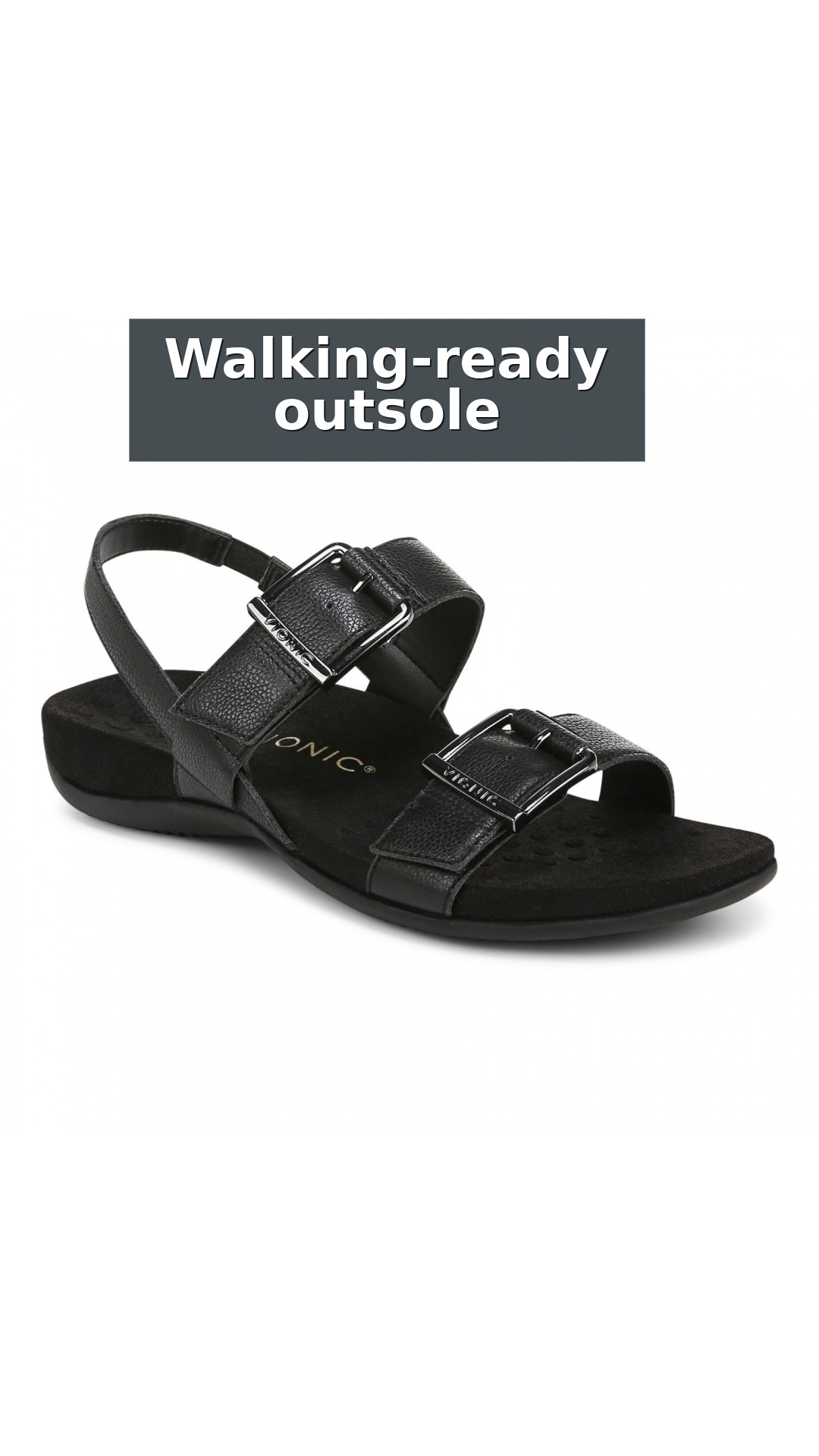 Vionic Reese Women's Slingback Sandal style detail 6: Walking-ready outsole