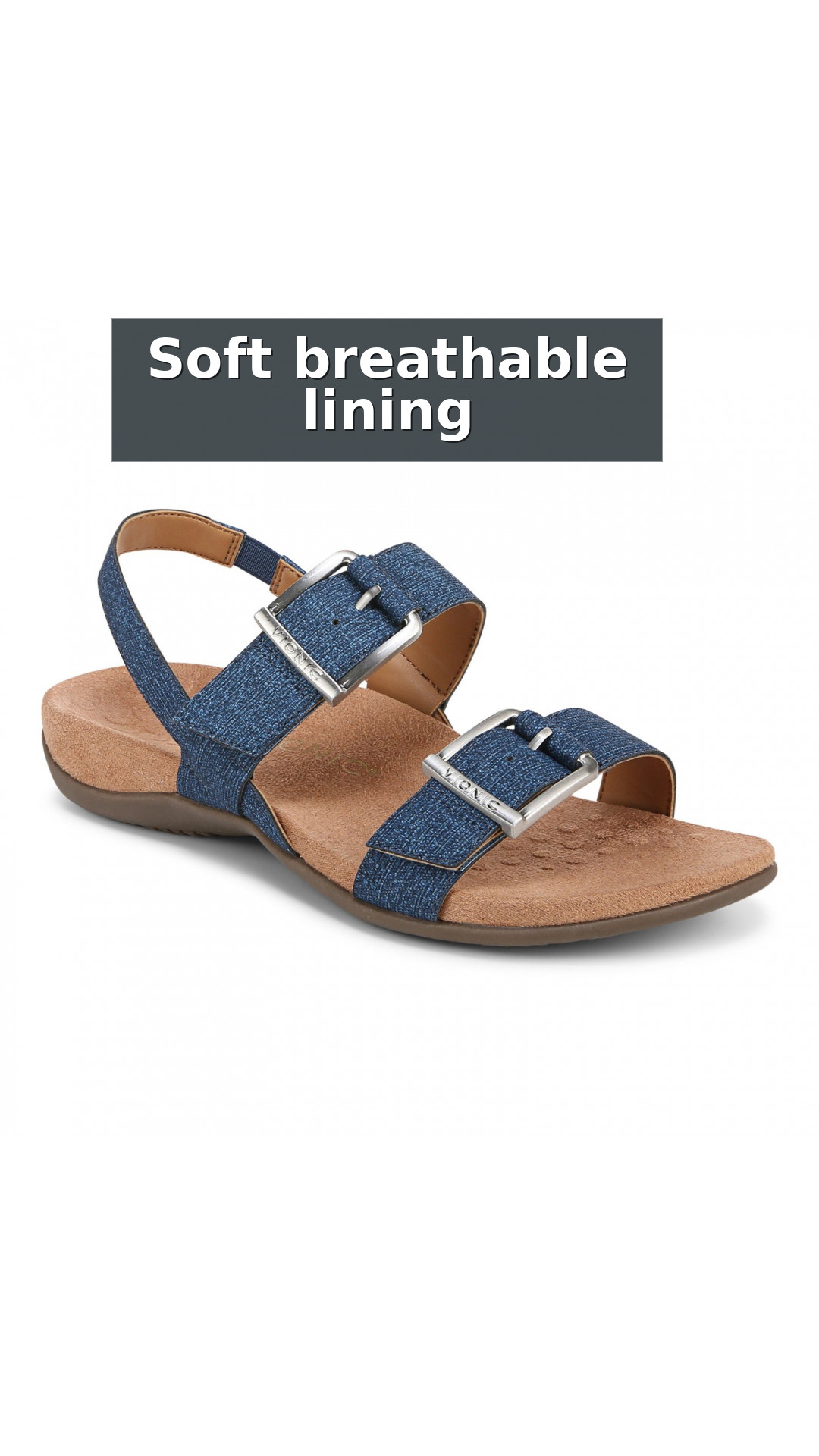 Vionic Reese Women's Slingback Sandal style detail 8: Soft breathable lining