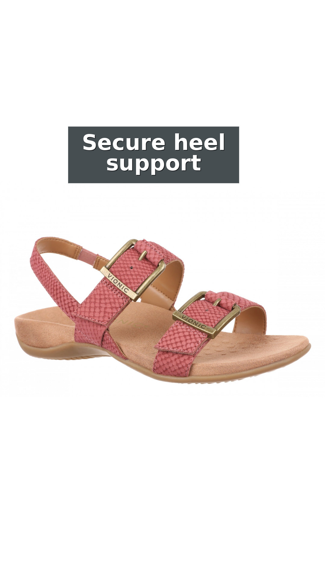 Vionic Reese Women's Slingback Sandal style detail 9: Secure heel support