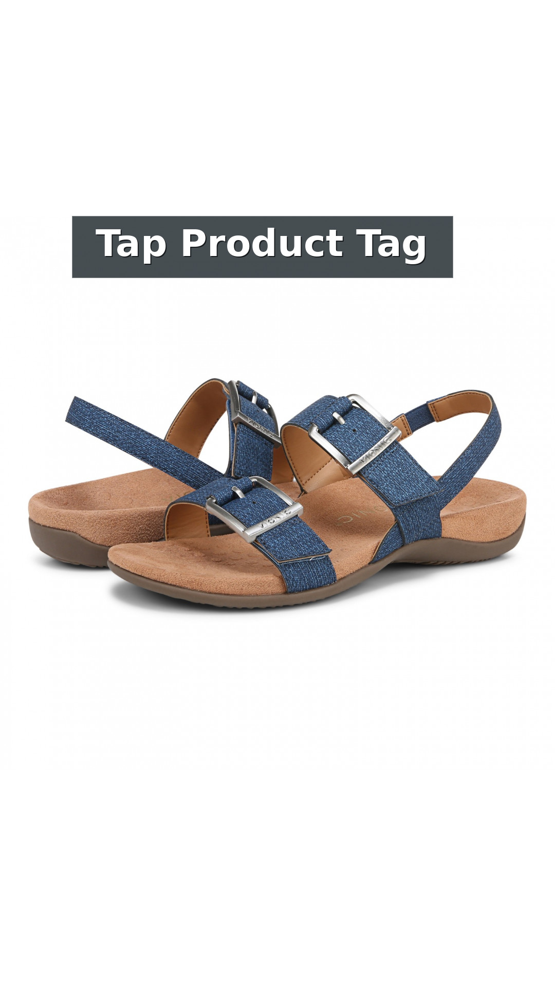 Vionic Reese Women's Slingback Sandal style detail 12: Tap Product Tag