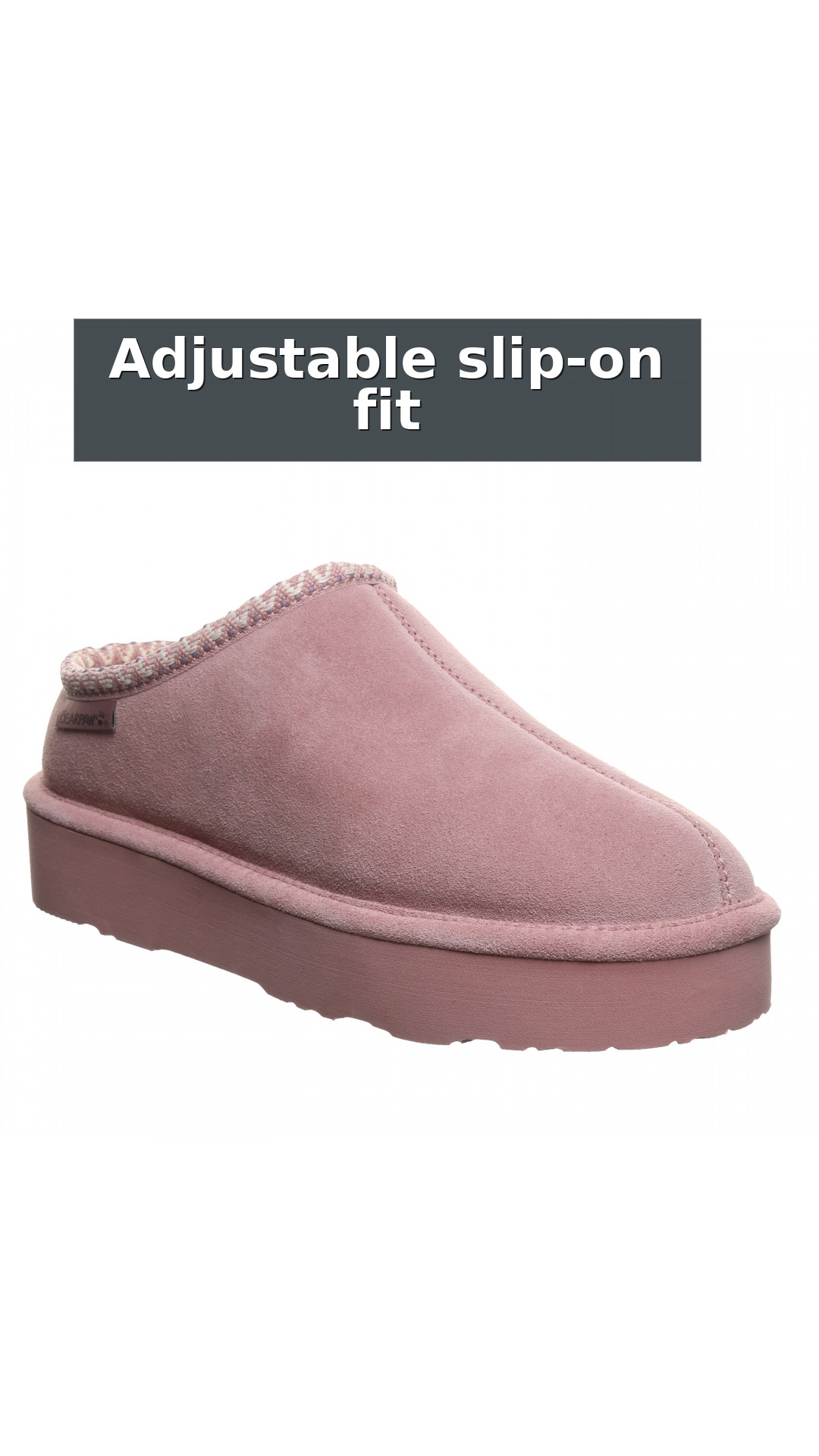 Bearpaw Martis Comfort Support Women's Slippers style detail 6: Adjustable slip-on fit