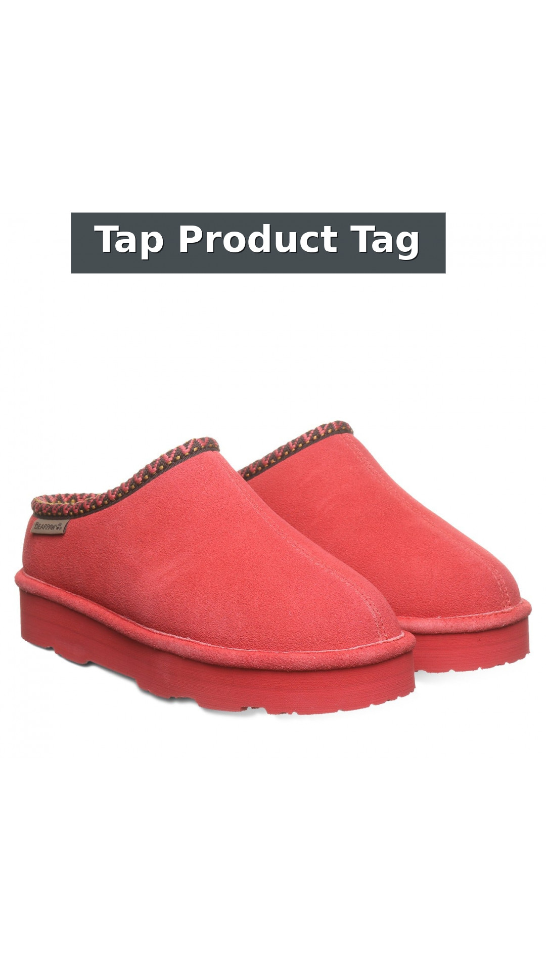 Bearpaw Martis Comfort Support Women's Slippers style detail 12: Tap Product Tag