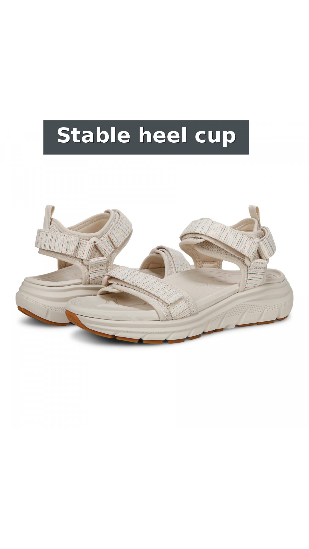 Vionic Walk Max Wanderer Women's Supportive Comfort Sandal style detail 6: Stable heel cup