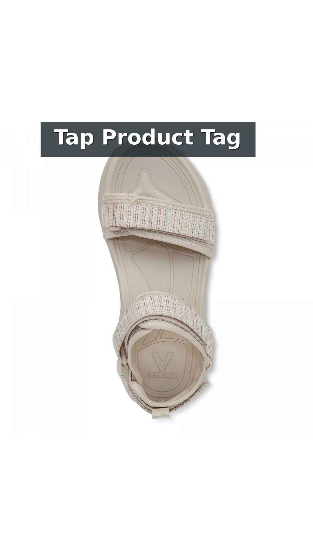 Vionic Walk Max Wanderer Women's Supportive Comfort Sandal style detail 12: Tap Product Tag