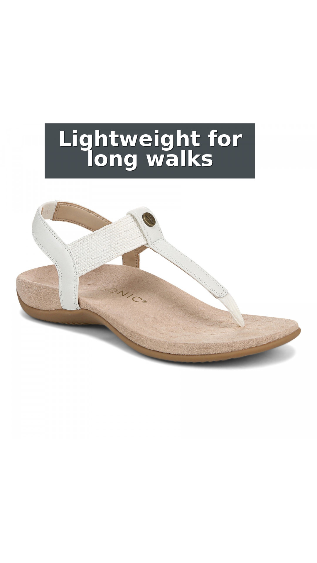 Vionic Brea Women's Toe Post Comfort Sandal style detail 6: Lightweight for long walks