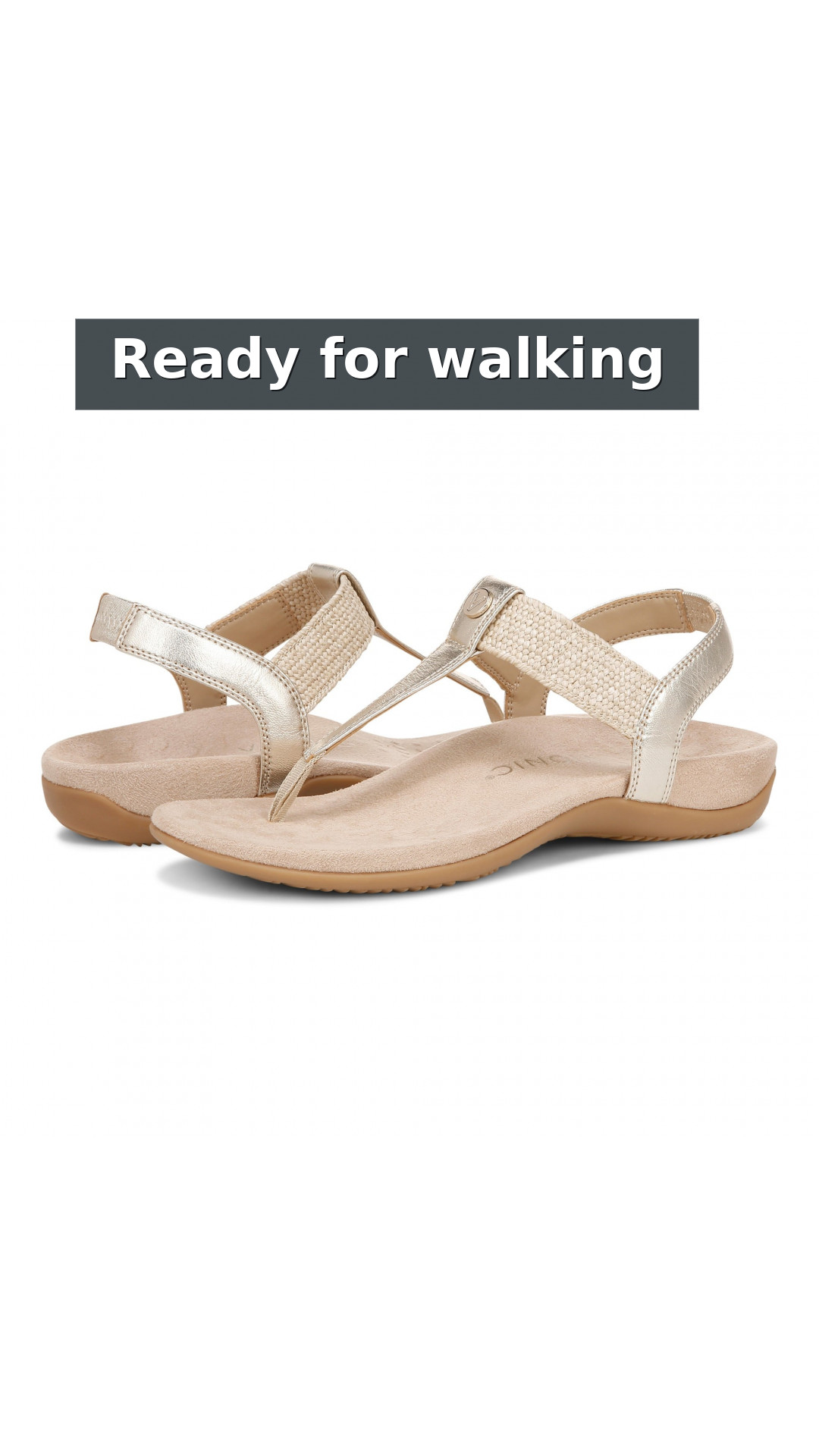 Vionic Brea Women's Toe Post Comfort Sandal style detail 7: Ready for walking