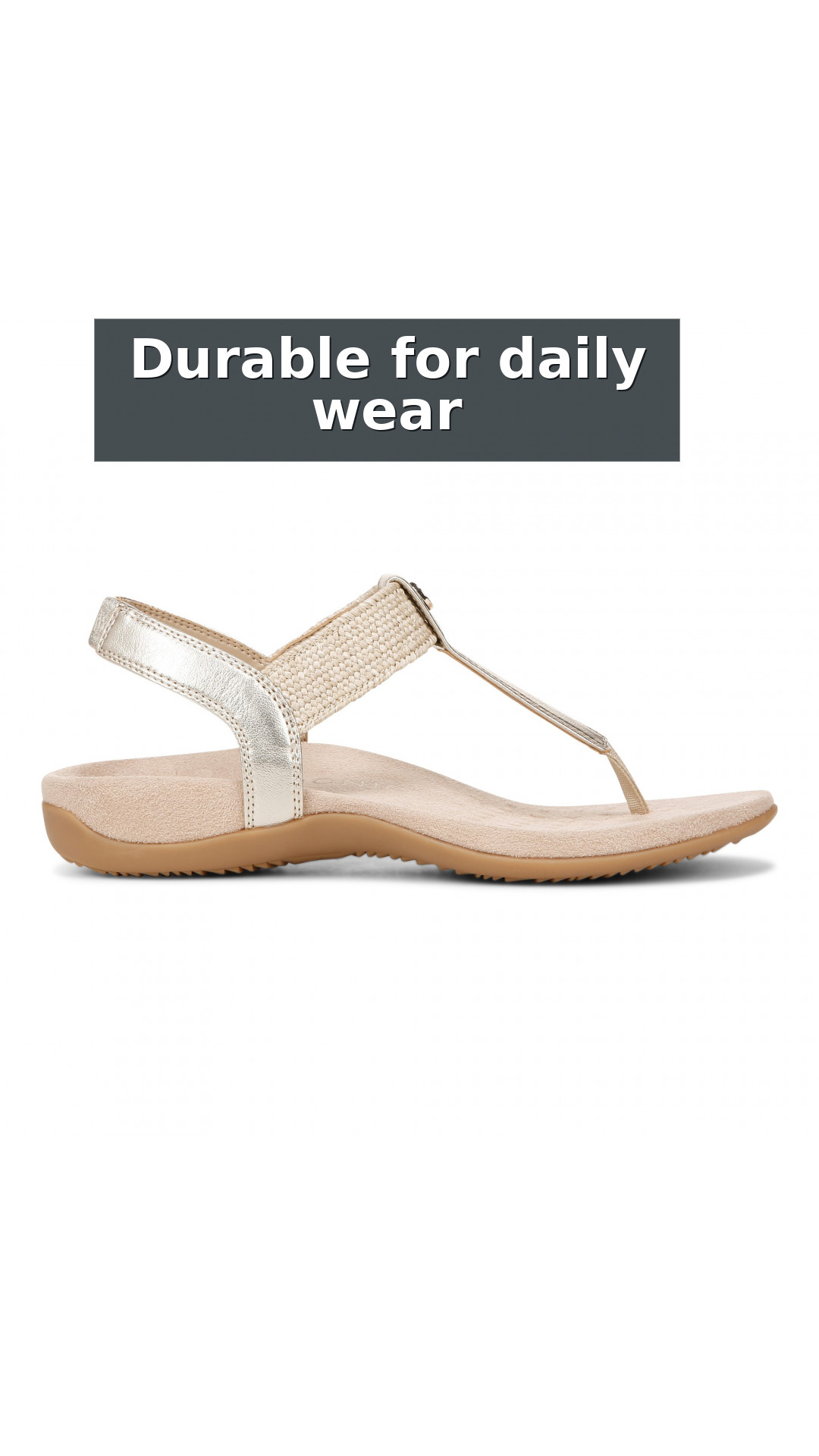 Vionic Brea Women's Toe Post Comfort Sandal style detail 11: Durable for daily wear