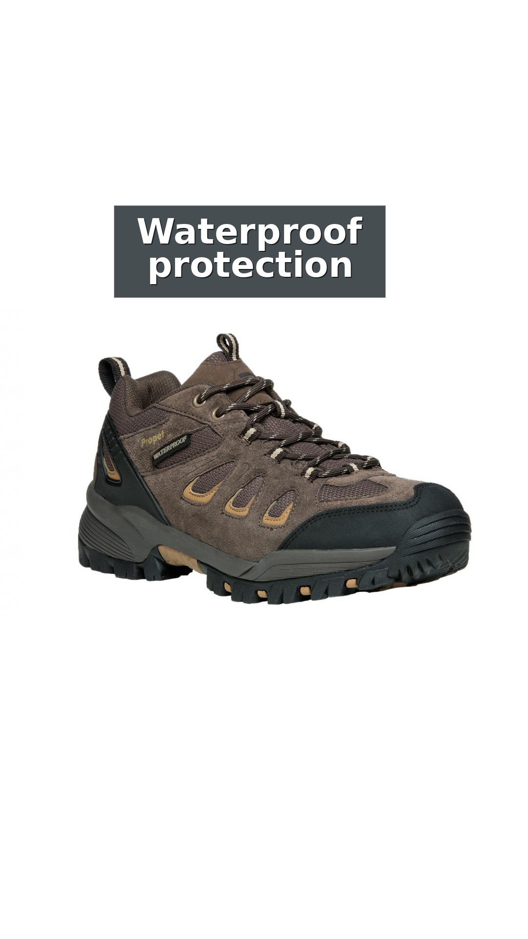 Propet Ridge Walker - Men's Orthopedic Waterproof Hiking Shoe style detail 2: Waterproof protection
