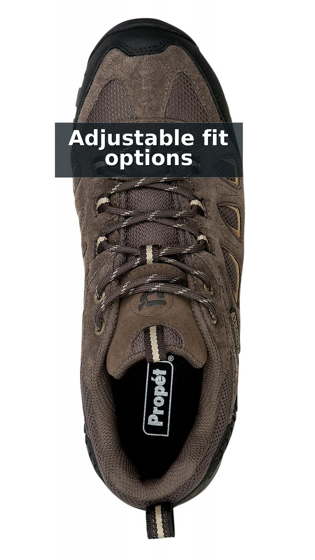 Propet Ridge Walker - Men's Orthopedic Waterproof Hiking Shoe style detail 8: Adjustable fit options