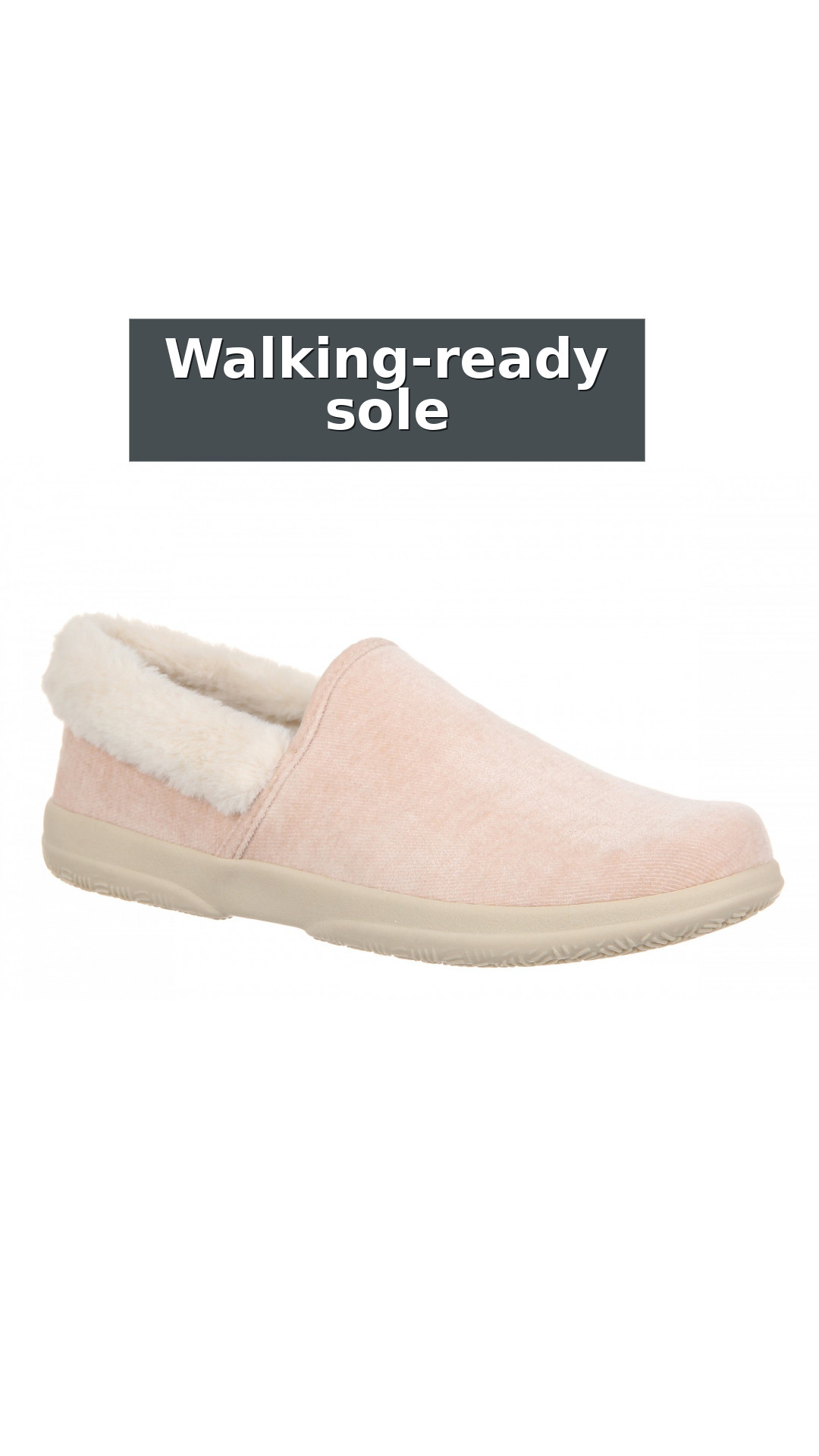 Vionic Clare Slipper - Women's Cozy Orthotic Arch Support Slippers style detail 5: Walking-ready sole