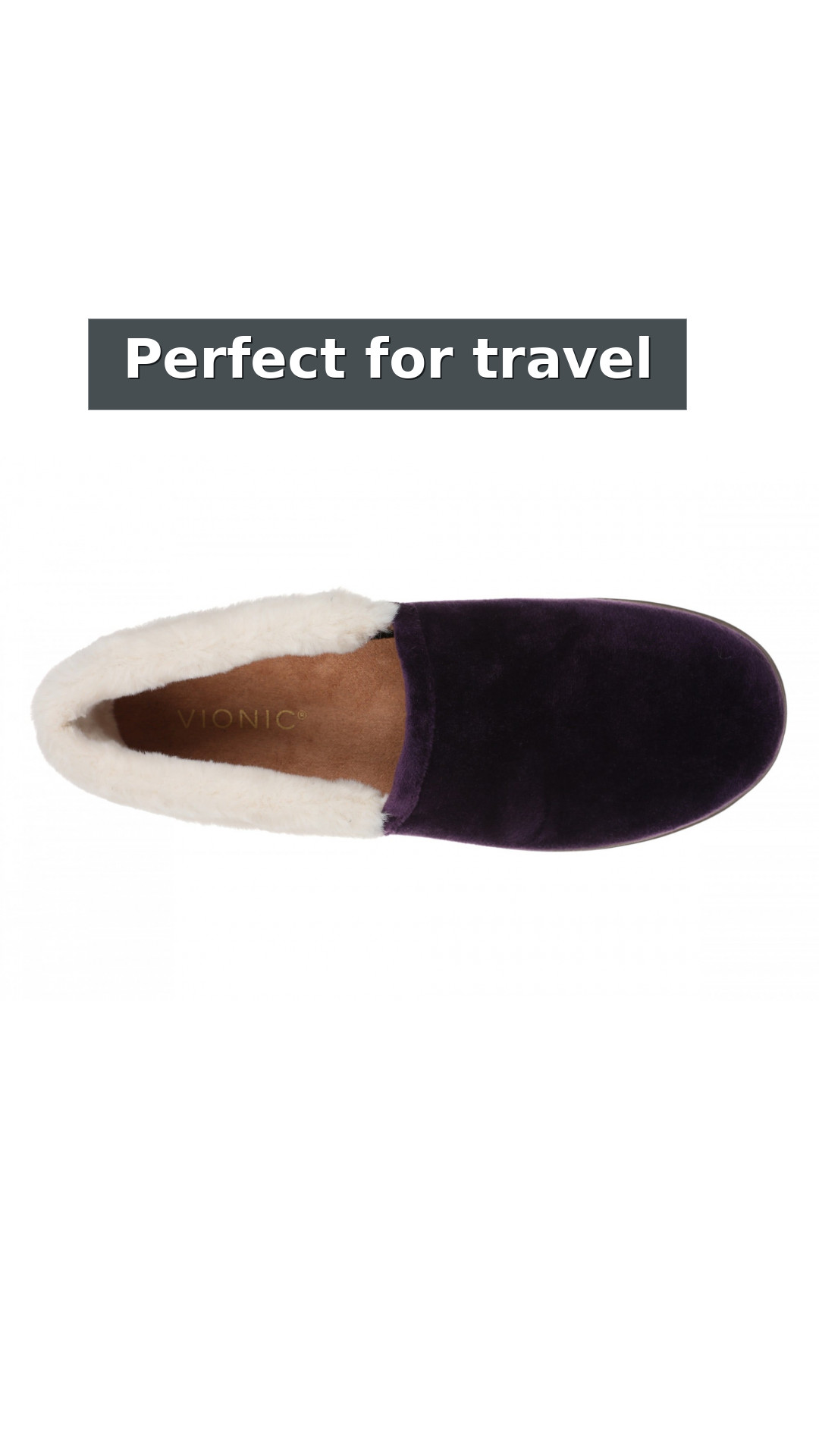 Vionic Clare Slipper - Women's Cozy Orthotic Arch Support Slippers style detail 8: Perfect for travel