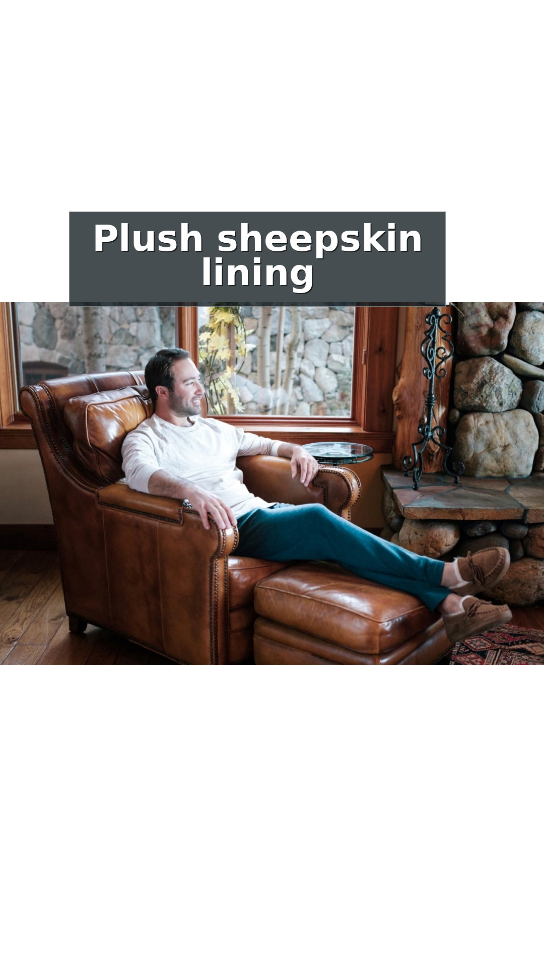 Bearpaw Moc Ii Men's Moccasin Slippers style detail 2: Plush sheepskin lining