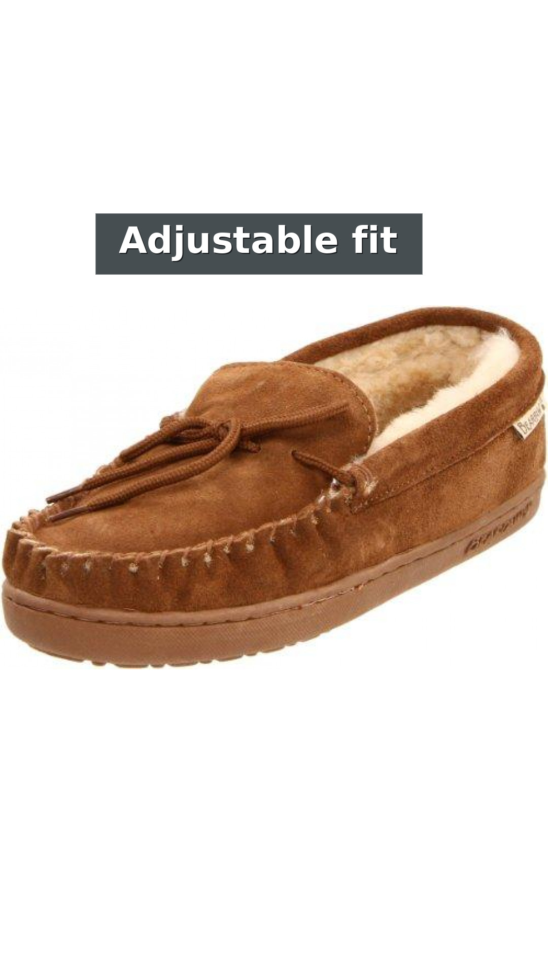 Bearpaw Moc Ii Men's Moccasin Slippers style detail 5: Adjustable fit