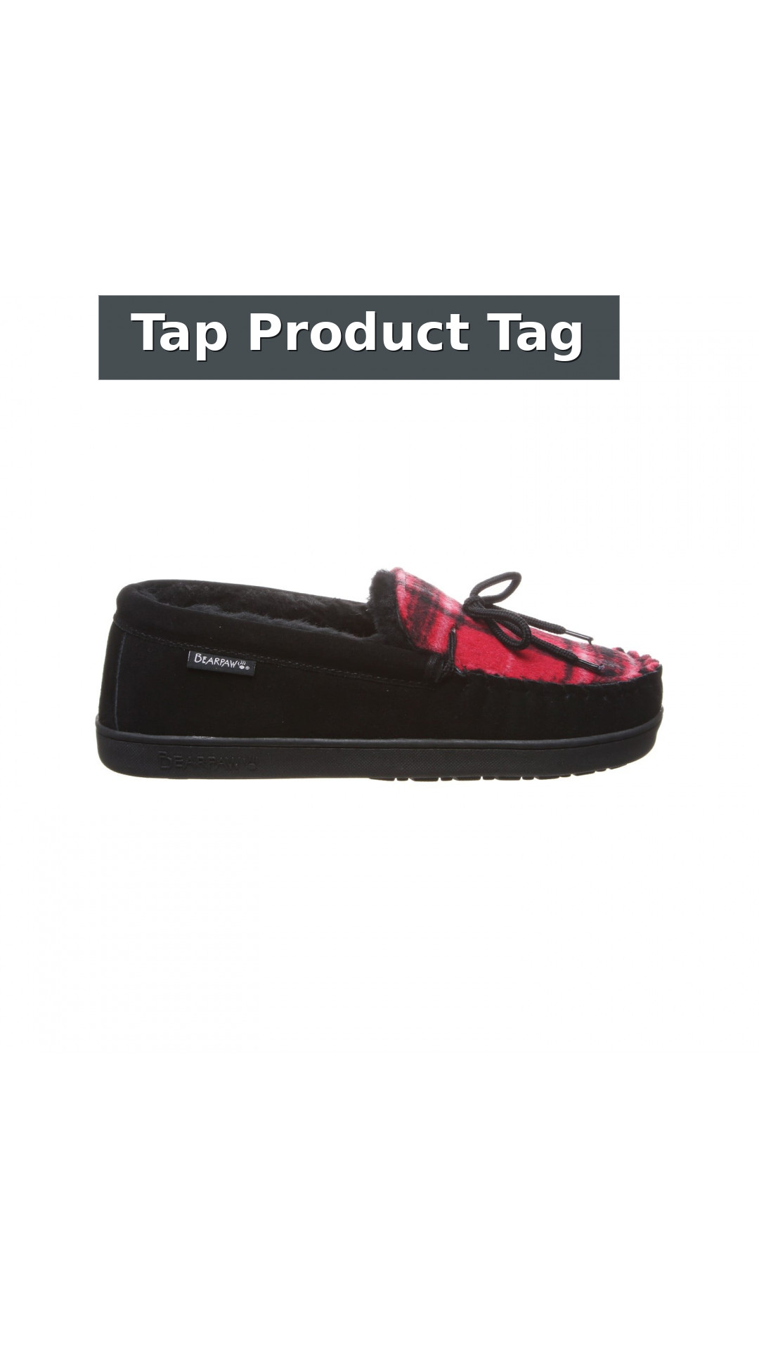 Bearpaw Moc Ii Men's Moccasin Slippers style detail 12: Tap Product Tag