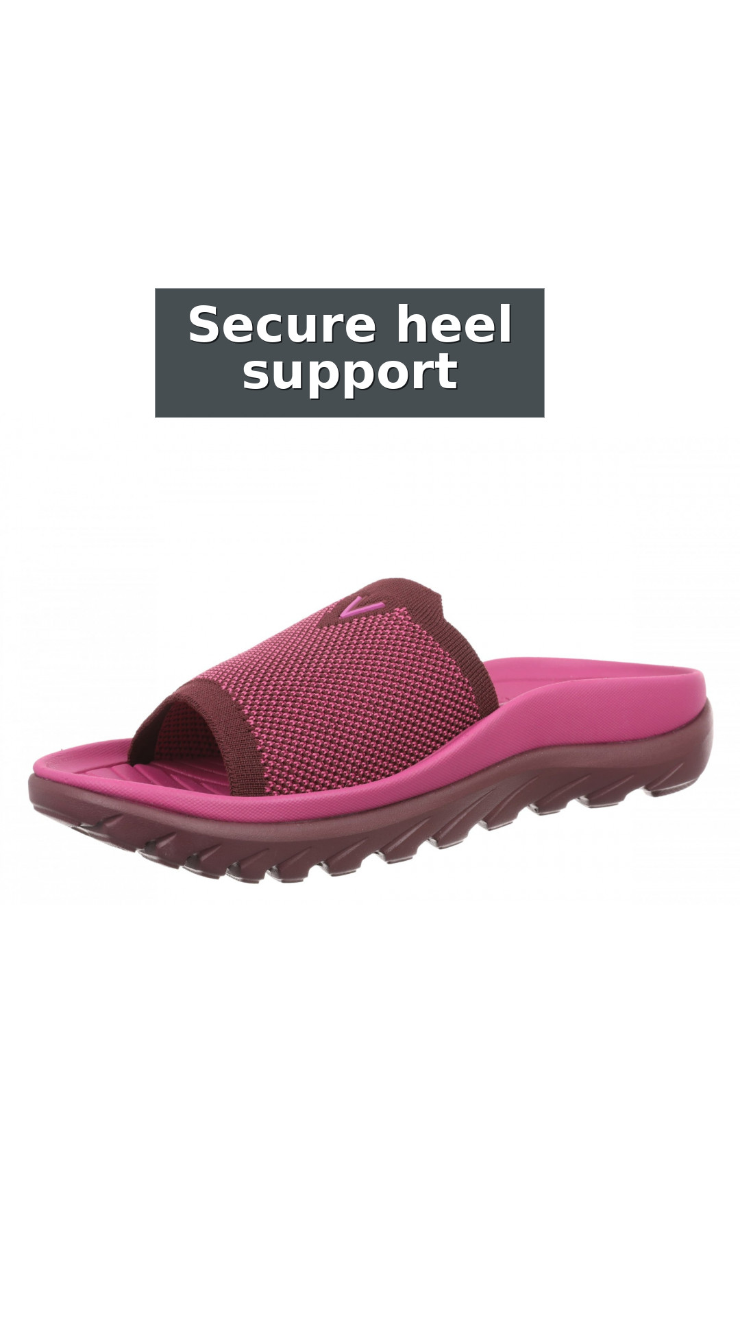 Vionic Haven RX Women's Recovery Slide Sandal - Orthotic Comfort & Arch Support Sandal style detail 11: Secure heel support