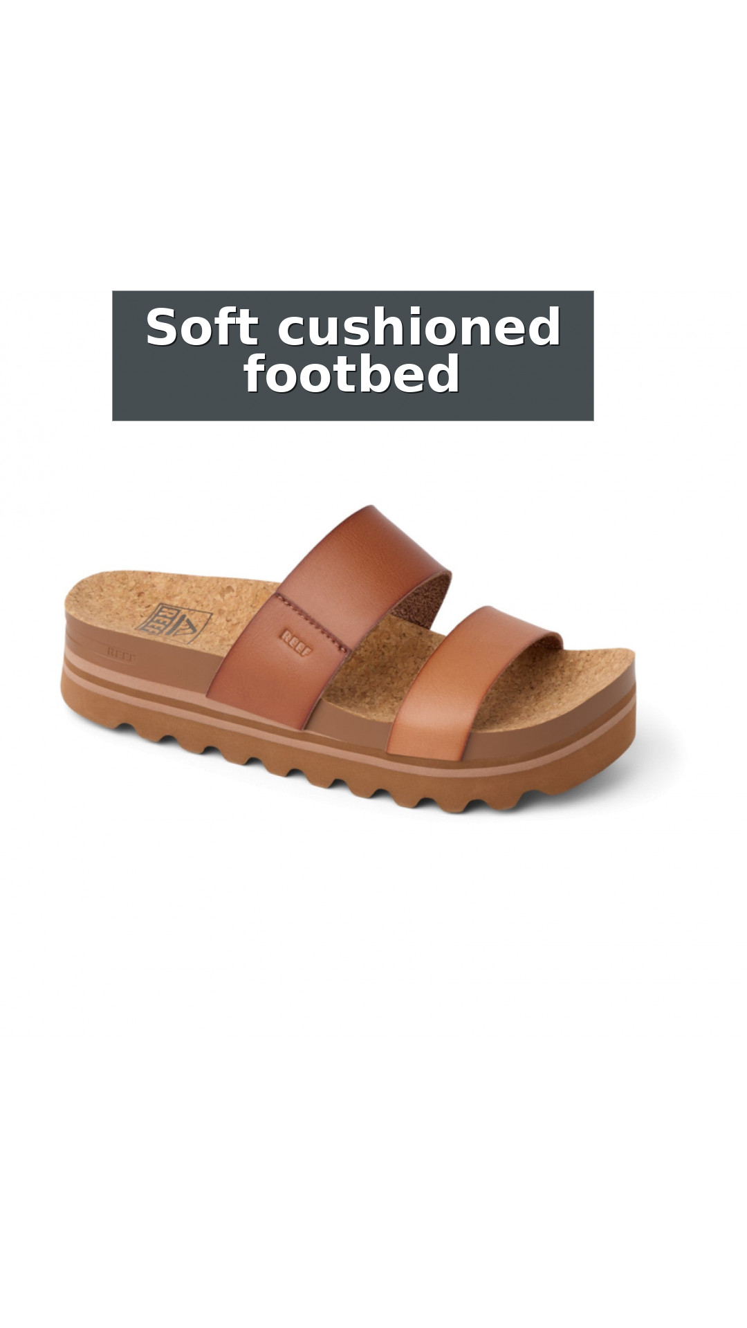Reef Cushion Vista Hi Women's Comfort Platform Sandals style detail 2: Soft cushioned footbed