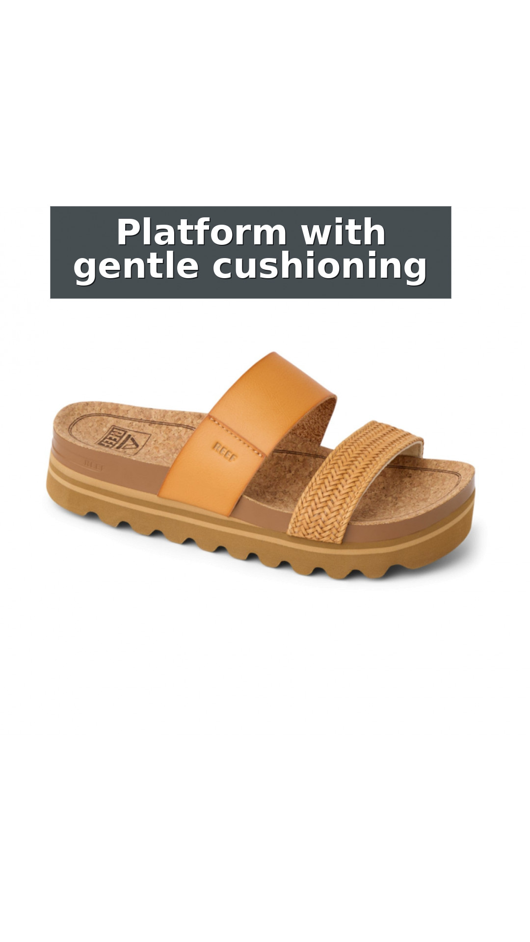 Reef Cushion Vista Hi Women's Comfort Platform Sandals style detail 3: Platform with gentle cushioning