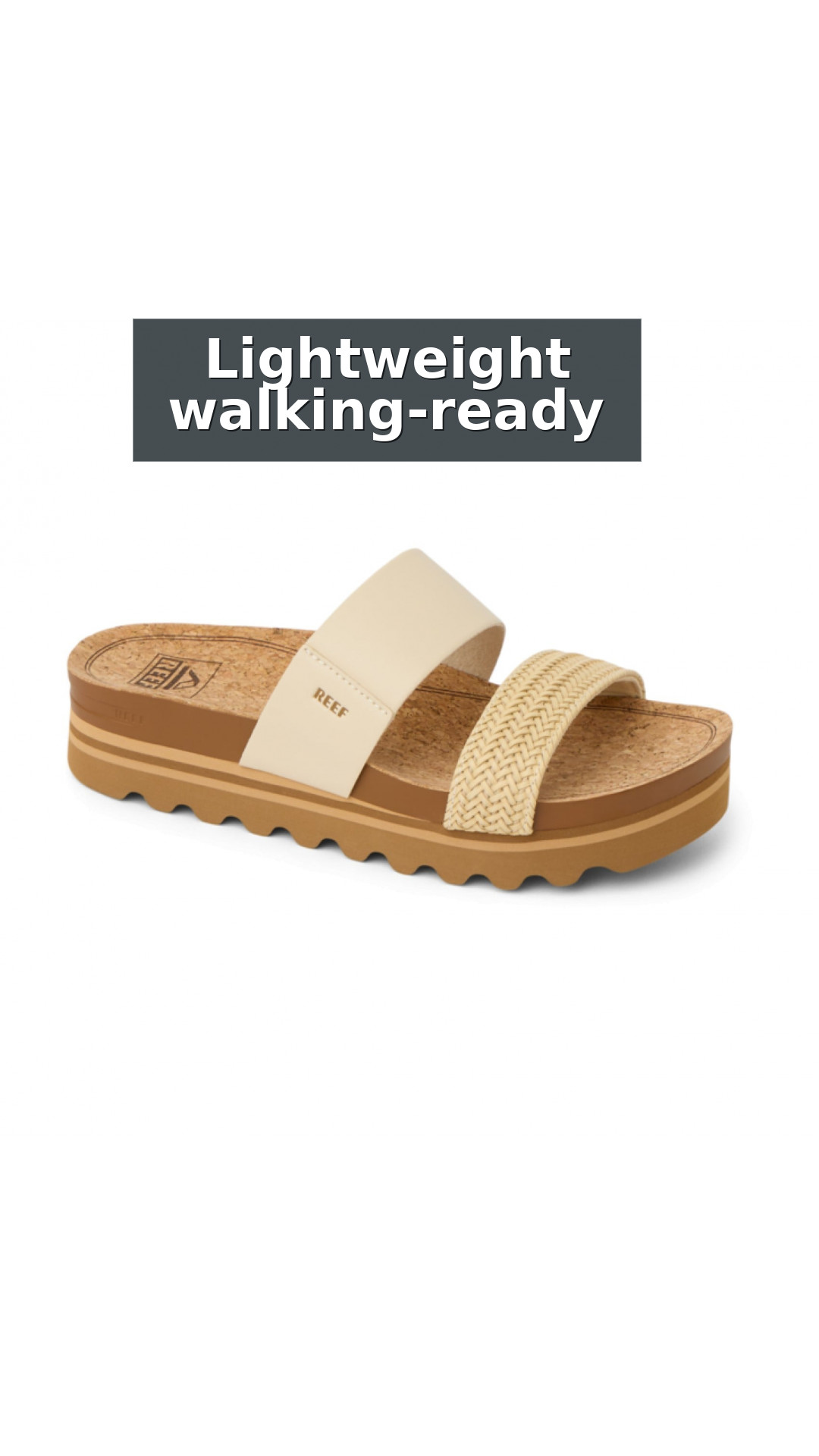Reef Cushion Vista Hi Women's Comfort Platform Sandals style detail 4: Lightweight walking-ready design