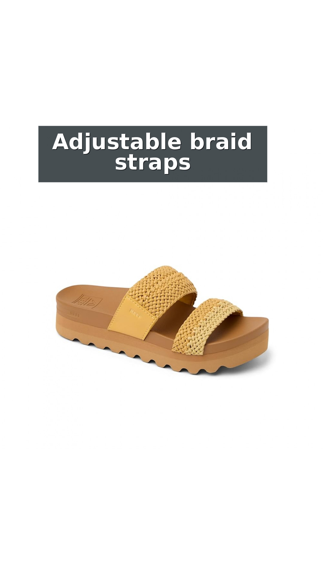 Reef Cushion Vista Hi Women's Comfort Platform Sandals style detail 6: Adjustable braid straps