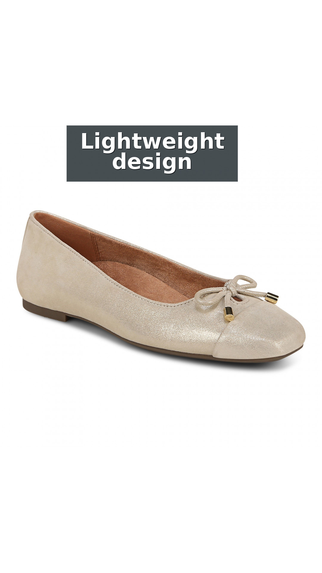 Vionic Klara Women's Ballet Comfort Flat style detail 4: Lightweight design