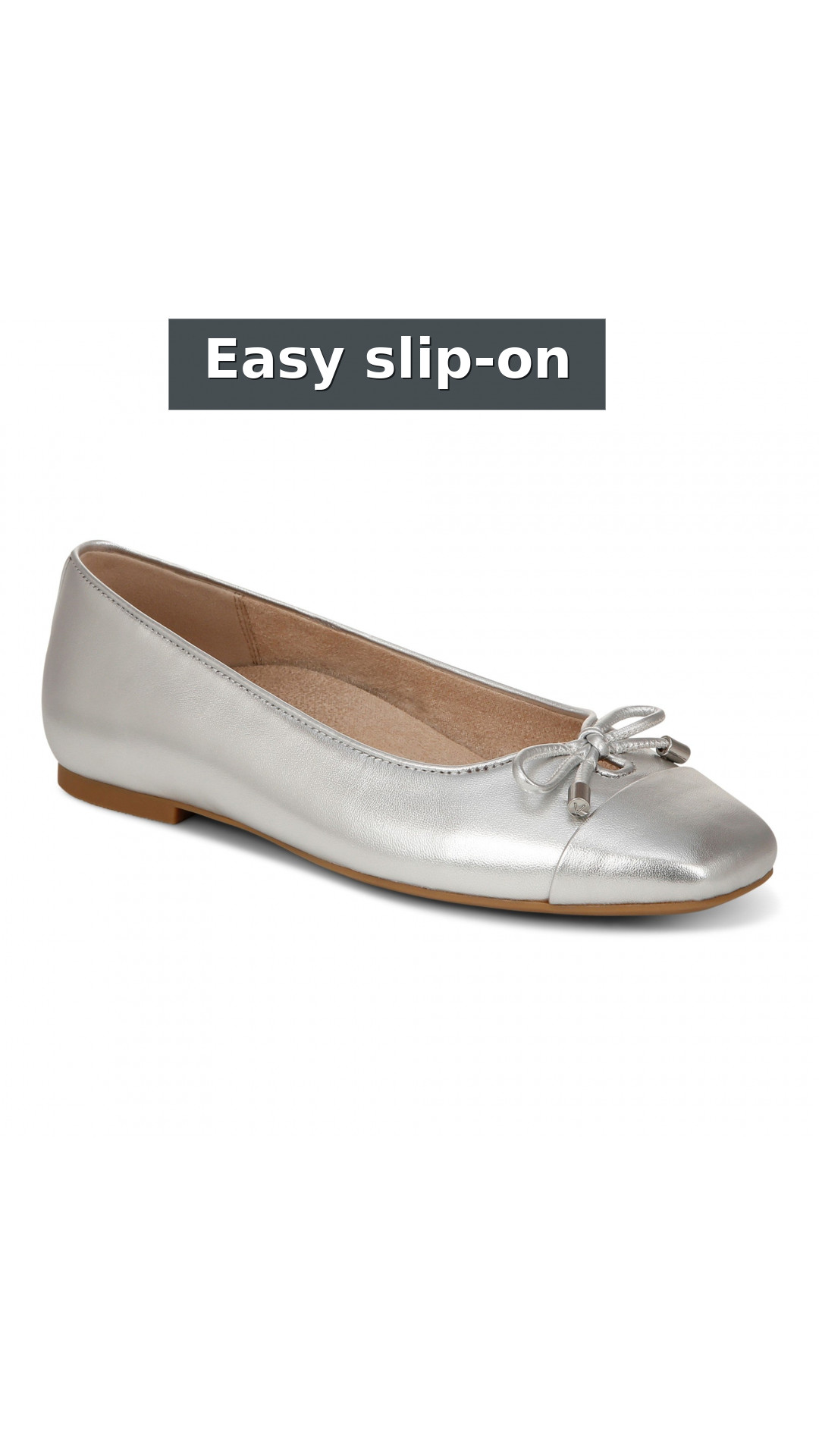 Vionic Klara Women's Ballet Comfort Flat style detail 6: Easy slip-on