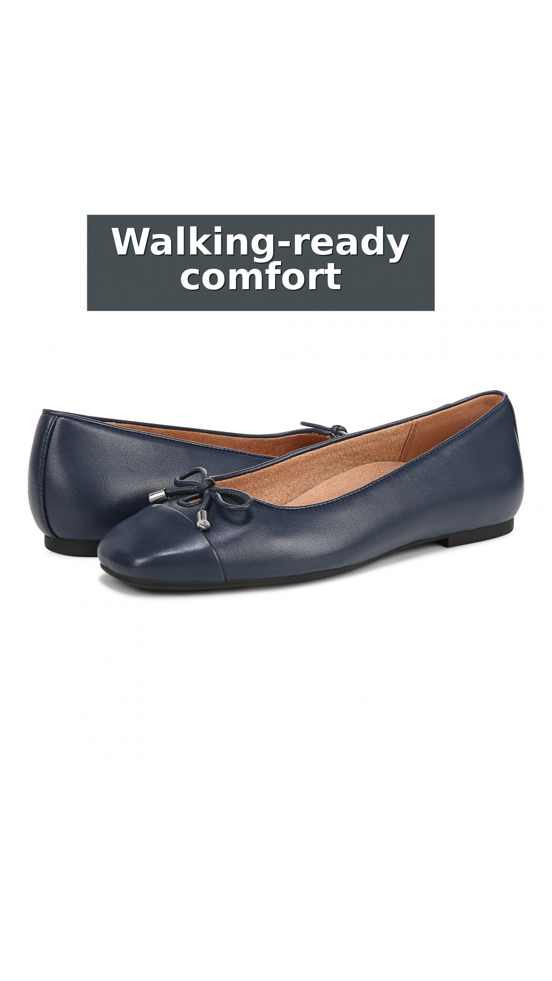 Vionic Klara Women's Ballet Comfort Flat style detail 7: Walking-ready comfort