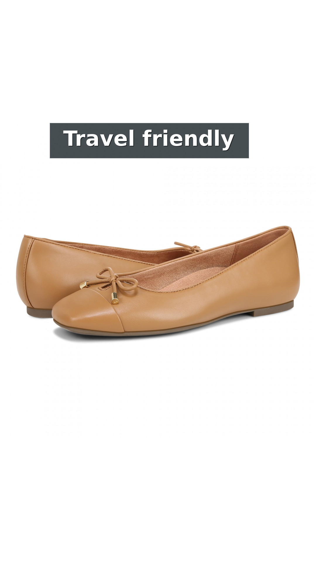 Vionic Klara Women's Ballet Comfort Flat style detail 8: Travel friendly