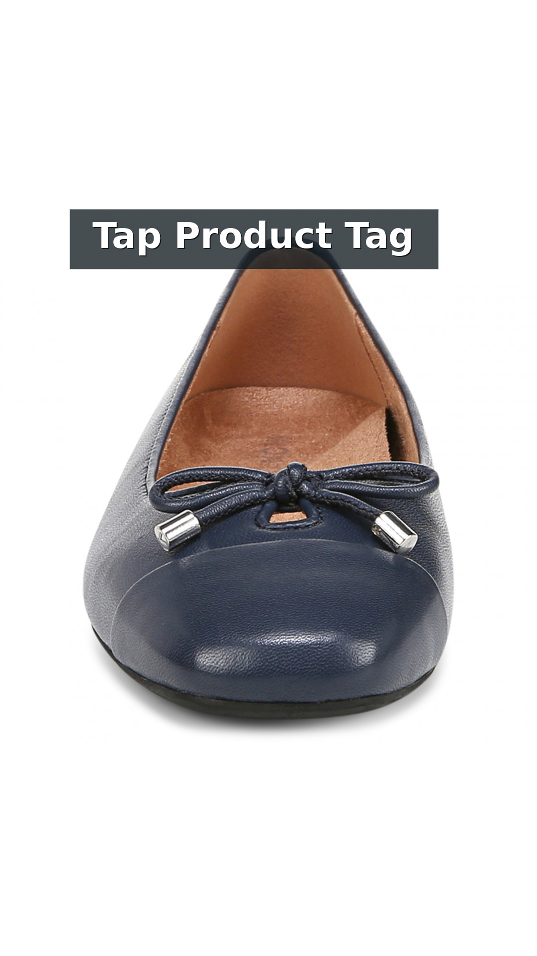 Vionic Klara Women's Ballet Comfort Flat style detail 12: Tap Product Tag