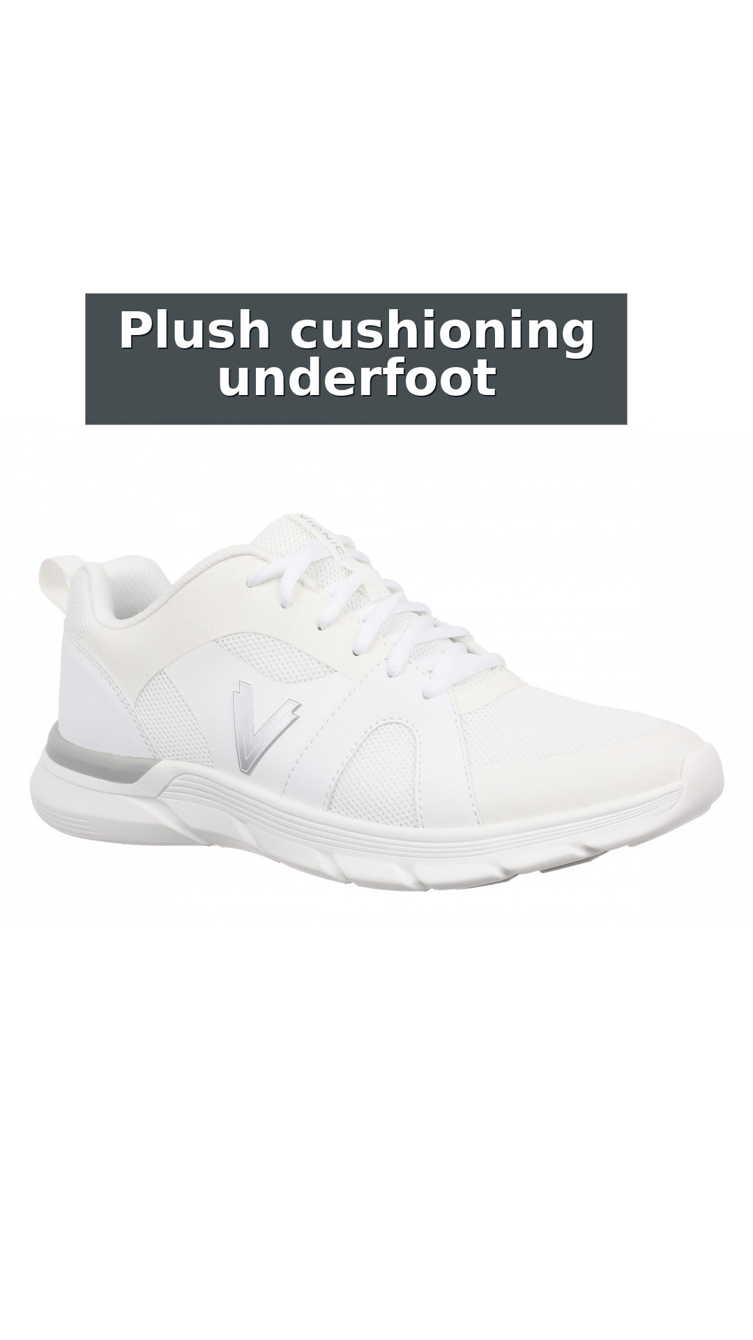 Vionic Walk Paloma Women's Athletic Walking Shoe - Ultimate Comfort & Orthotic Arch Support style detail 3: Plush cushioning underfoot