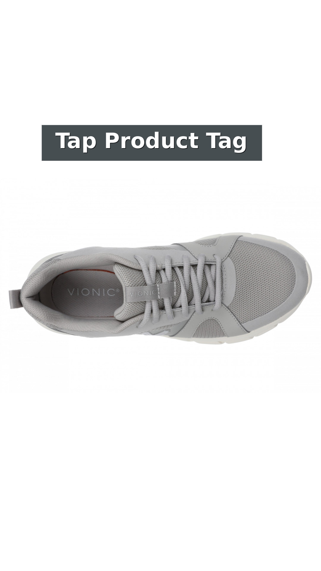 Vionic Walk Paloma Women's Athletic Walking Shoe - Ultimate Comfort & Orthotic Arch Support style detail 12: Tap Product Tag