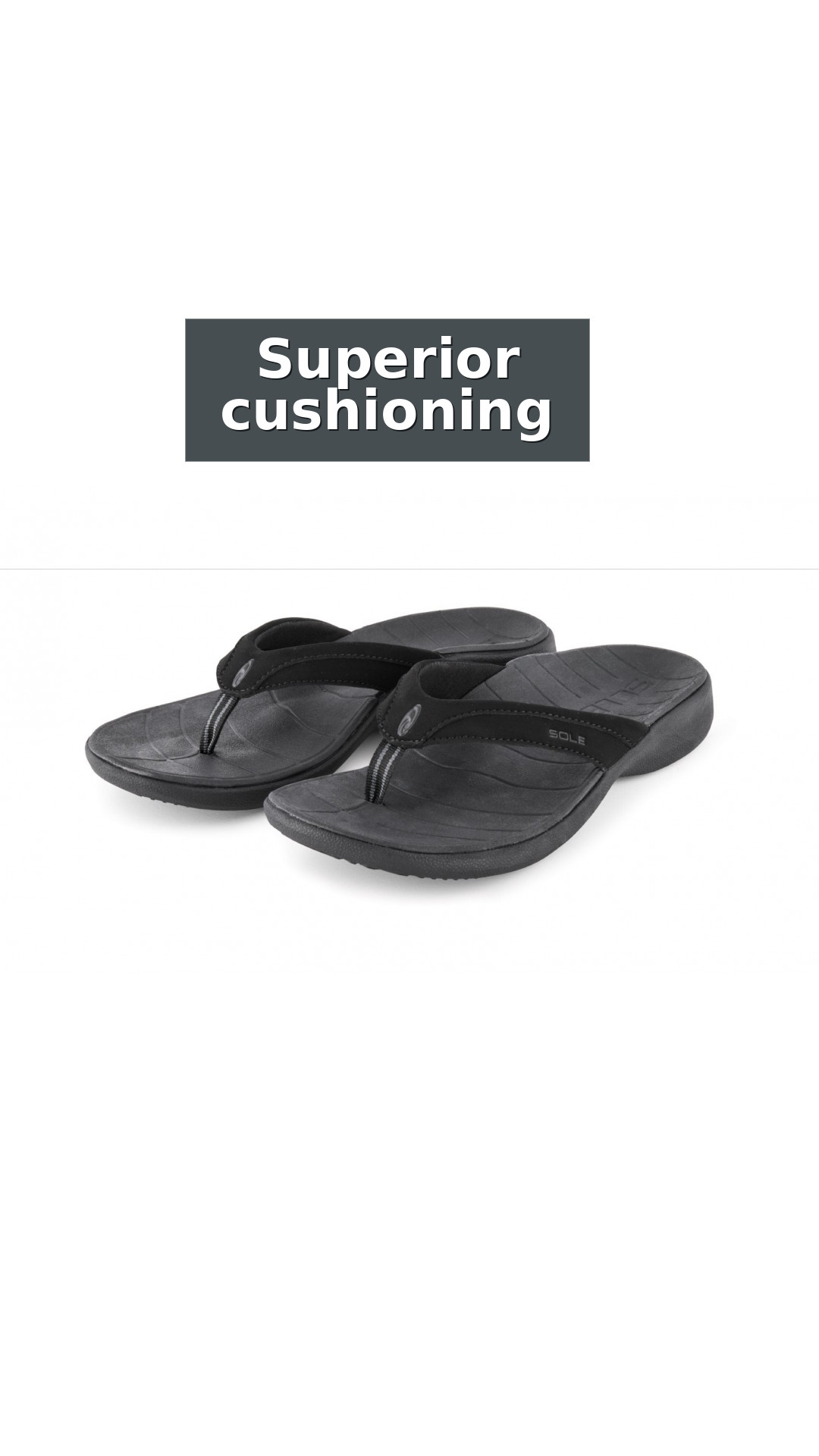 SOLE Women's Sport Flip Flops - Orthotic Sandals style detail 2: Superior cushioning