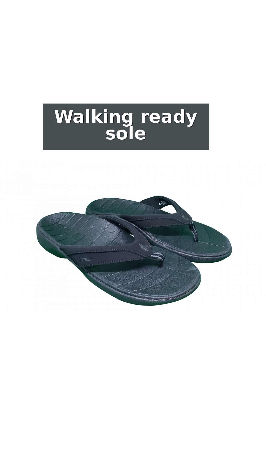 SOLE Women's Sport Flip Flops - Orthotic Sandals style detail 5: Walking ready sole