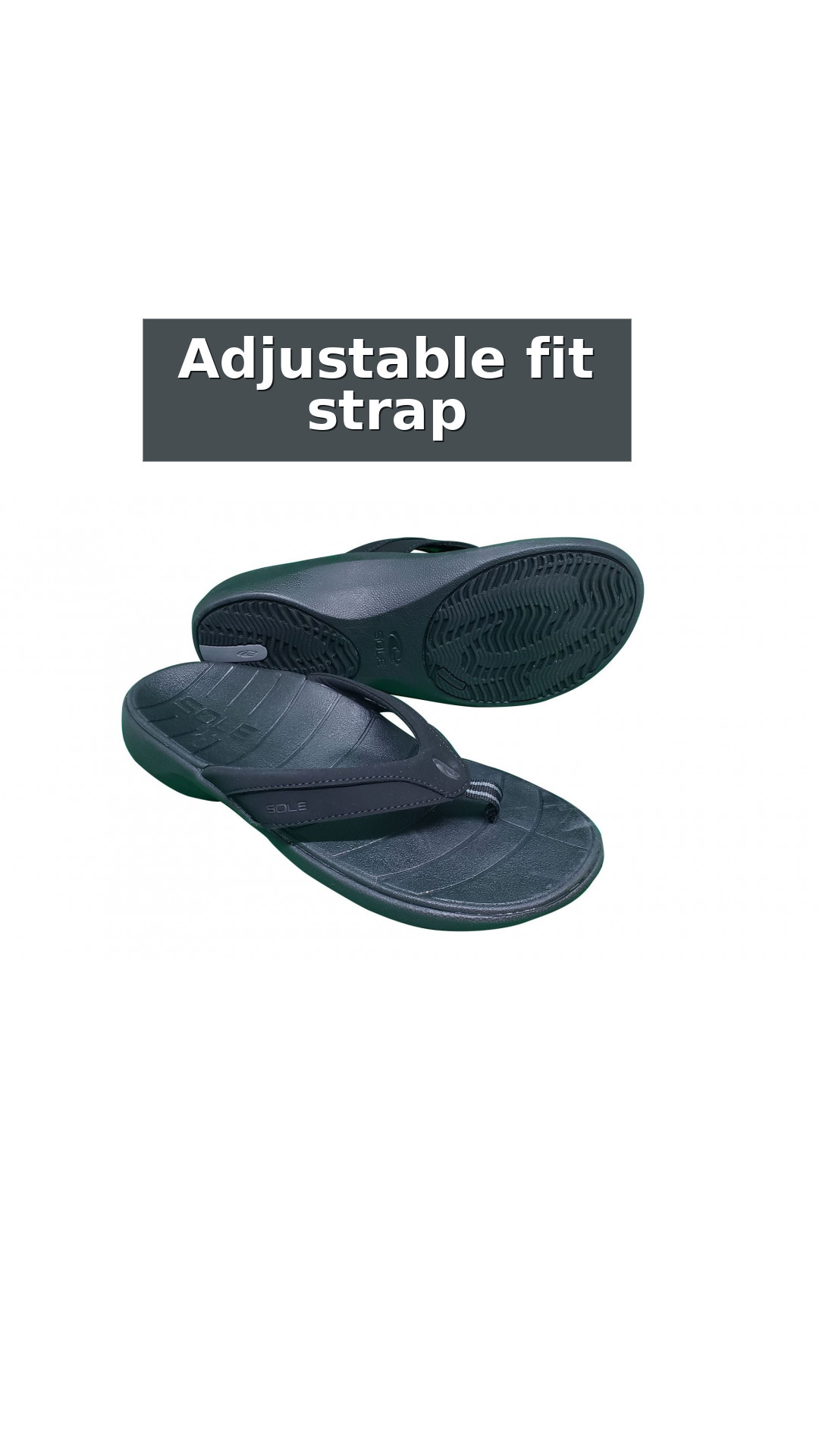 SOLE Women's Sport Flip Flops - Orthotic Sandals style detail 6: Adjustable fit strap