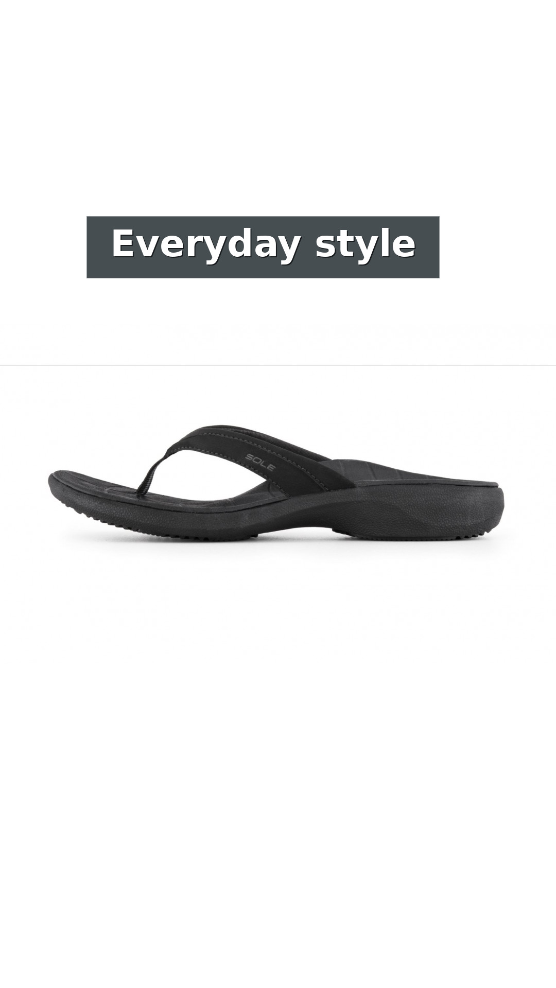 SOLE Women's Sport Flip Flops - Orthotic Sandals style detail 10: Everyday style