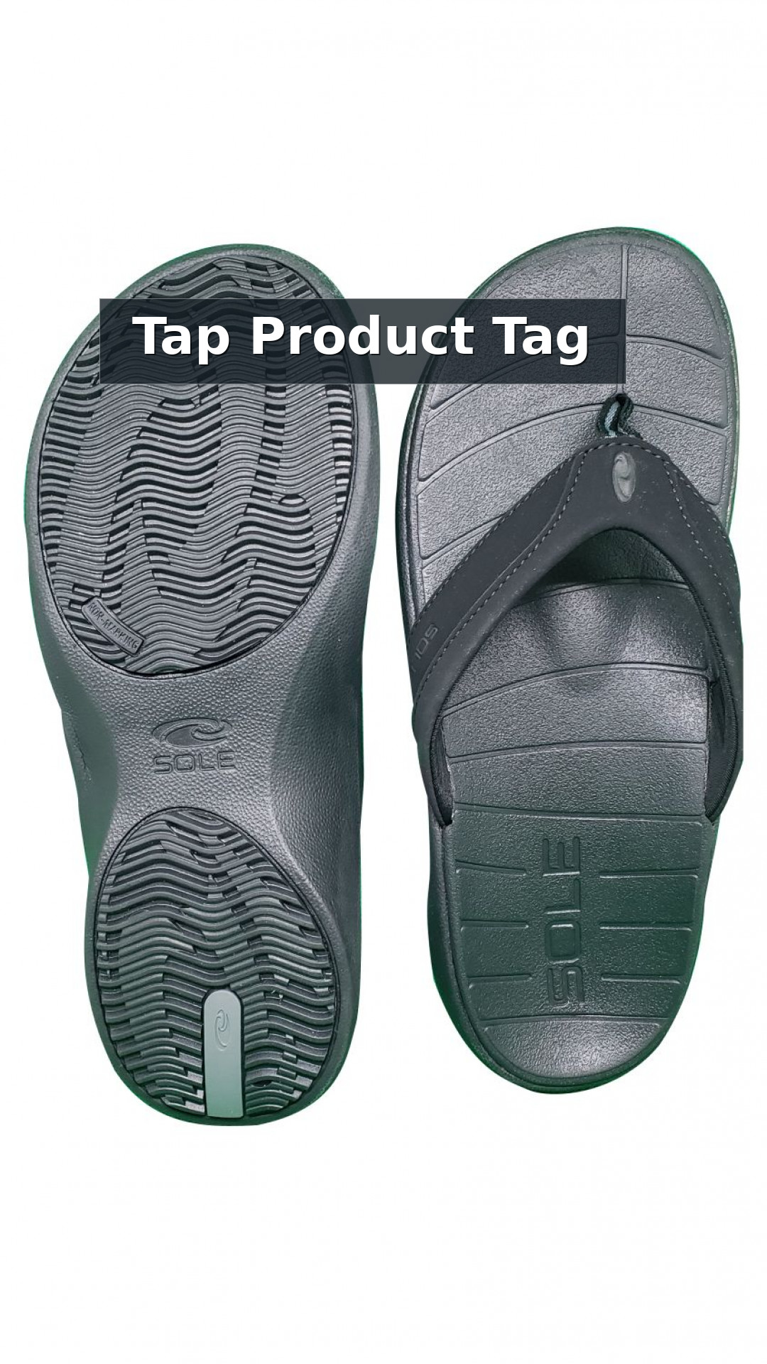 SOLE Women's Sport Flip Flops - Orthotic Sandals style detail 12: Tap Product Tag
