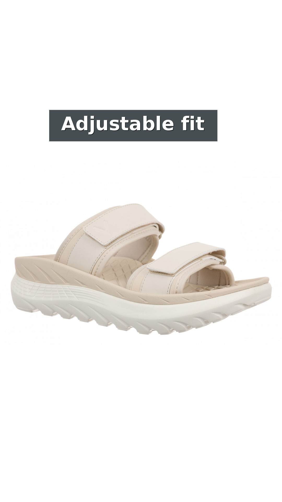 Vionic Renewal - Adjustable Recovery Slide - Women's and Men's Unisex Orthotic Arch Support Comfort Recovery Sandals style detail 2: Adjustable fit
