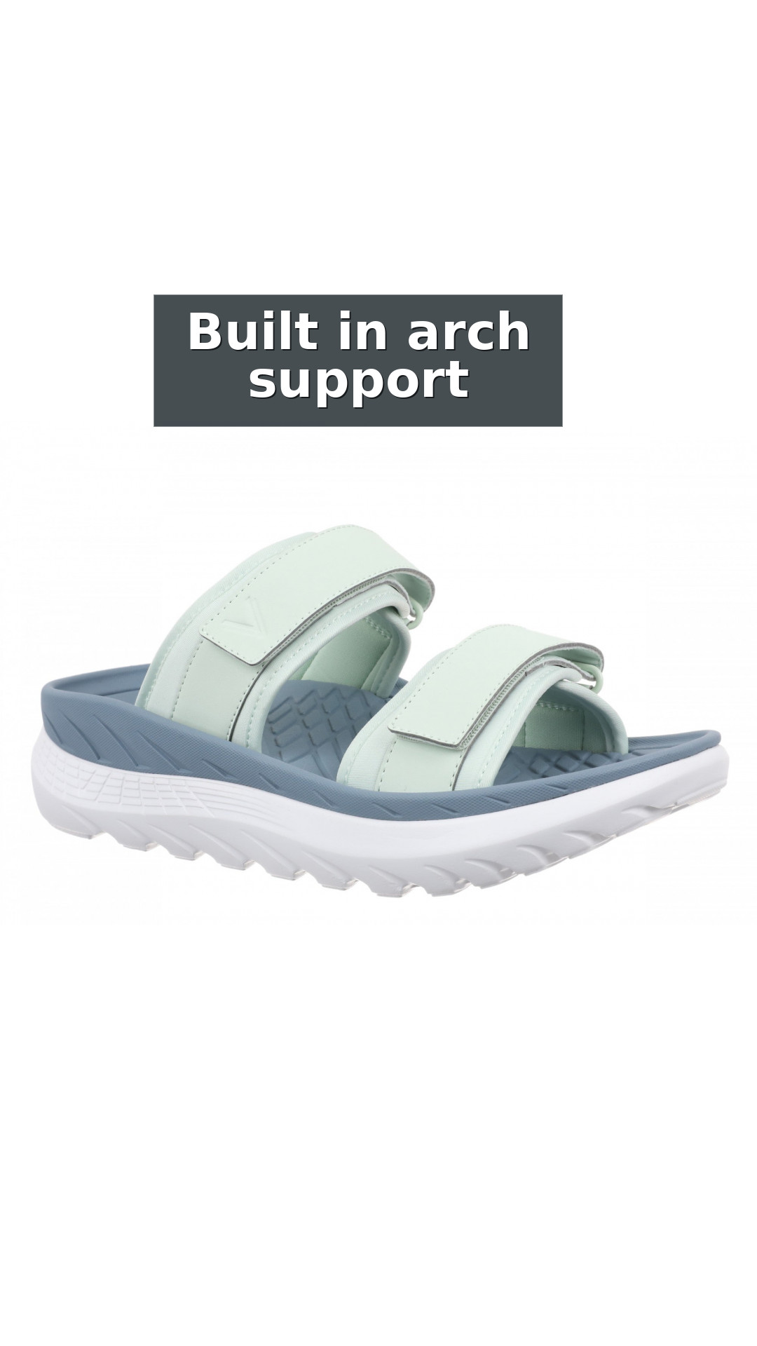 Vionic Renewal - Adjustable Recovery Slide - Women's and Men's Unisex Orthotic Arch Support Comfort Recovery Sandals style detail 3: Built in arch support