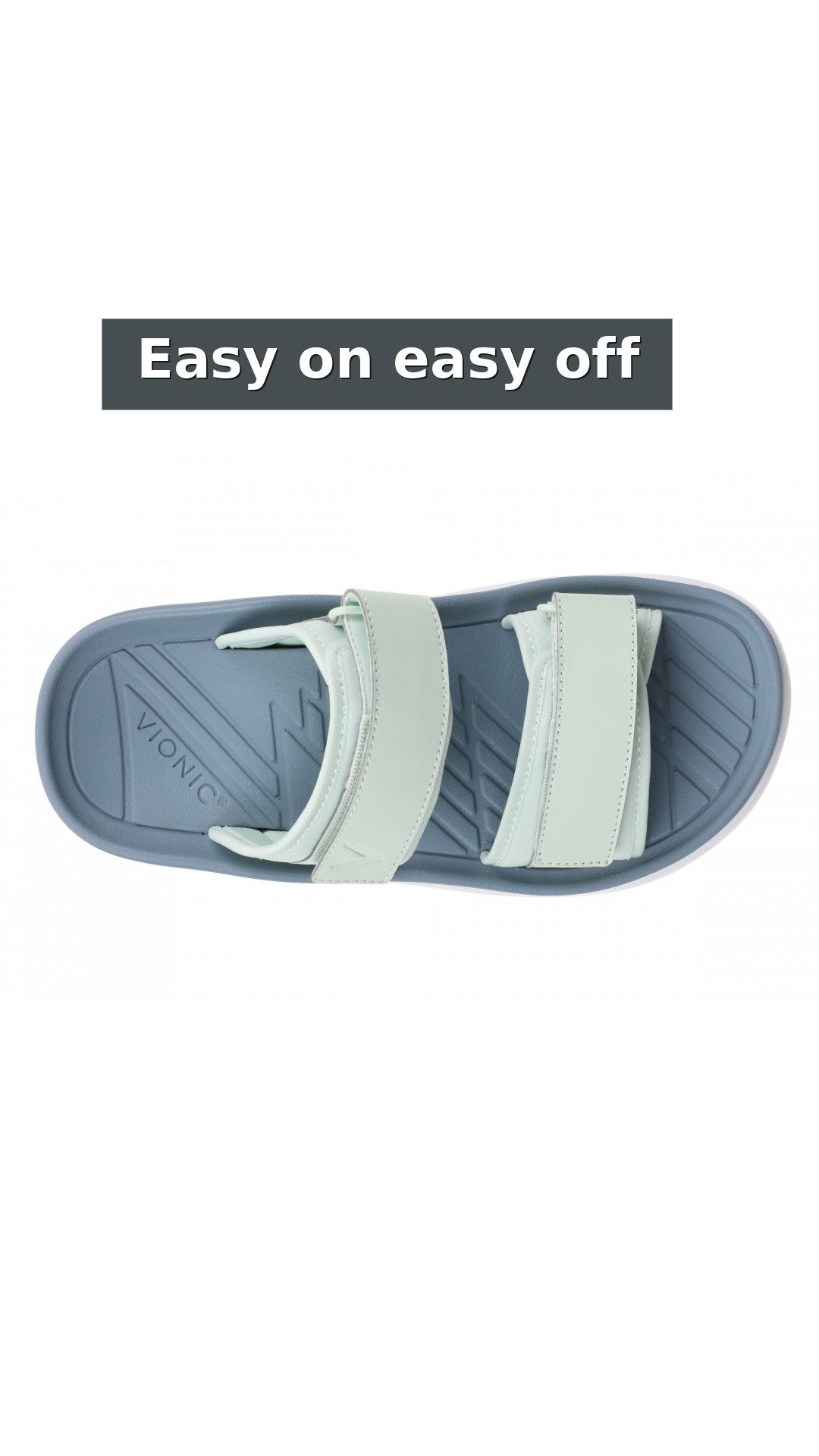 Vionic Renewal - Adjustable Recovery Slide - Women's and Men's Unisex Orthotic Arch Support Comfort Recovery Sandals style detail 10: Easy on easy off