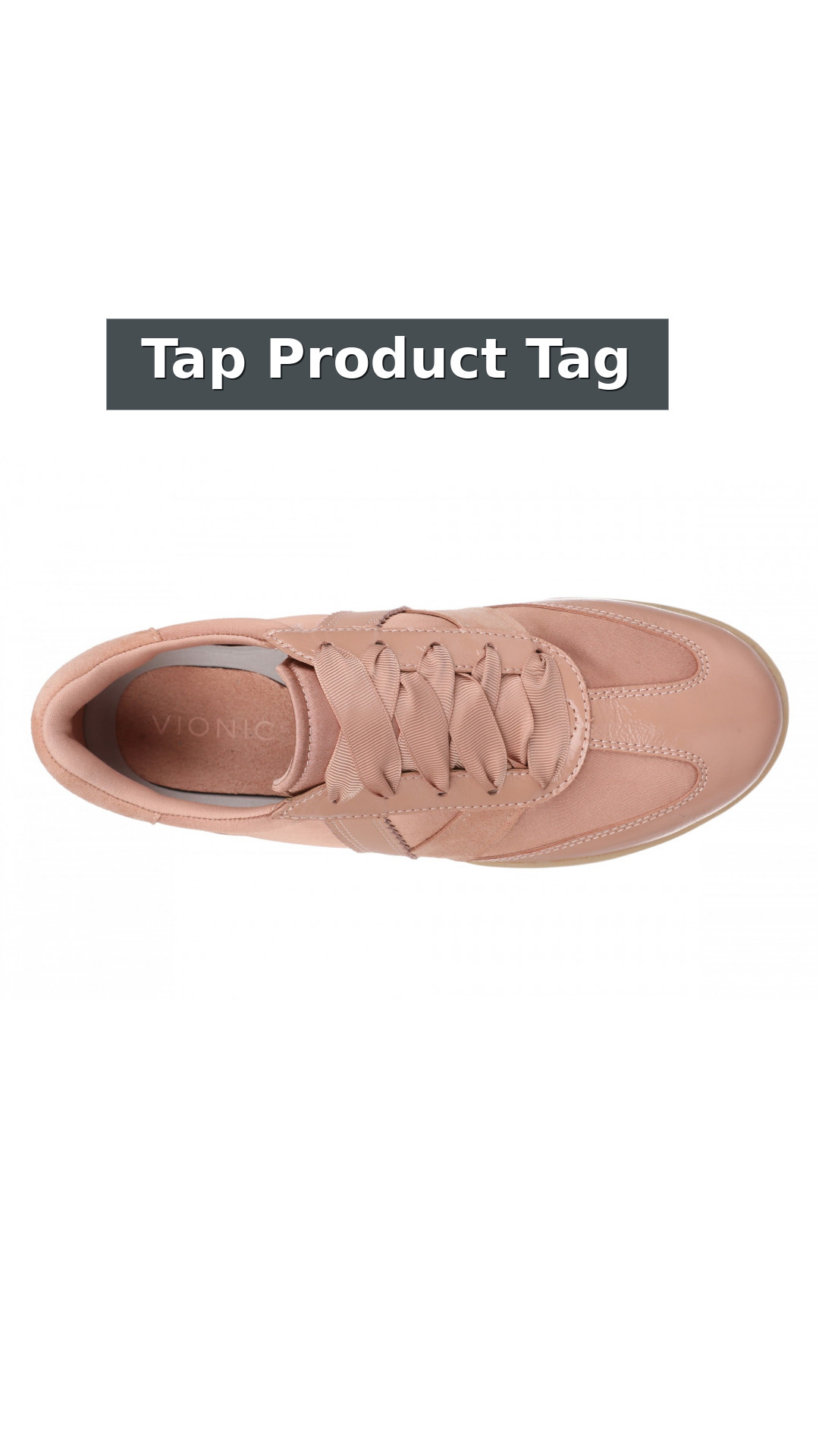 Vionic Arabelle Women's Orthotic Walking Shoe style detail 12: Tap Product Tag