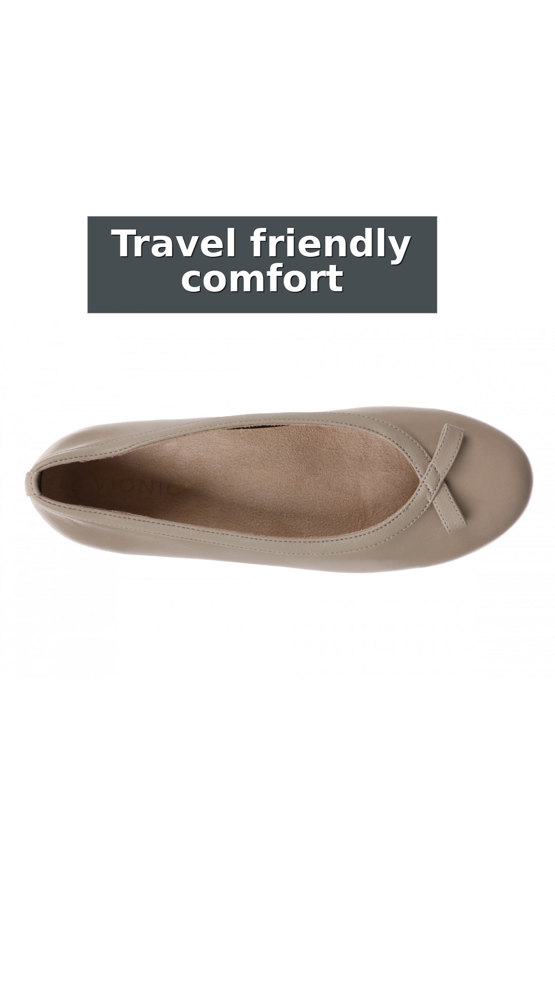 Vionic Sidney Orthotic Ballet Flat - Women's Ballet Flat style detail 6: Travel friendly comfort