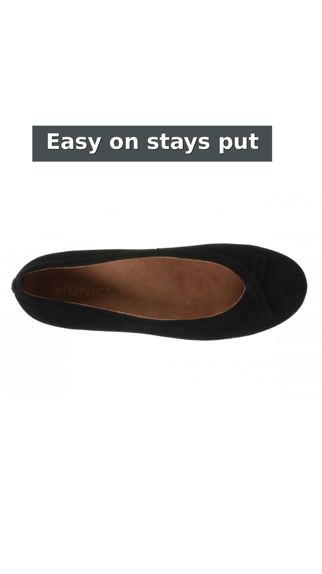 Vionic Sidney Orthotic Ballet Flat - Women's Ballet Flat style detail 9: Easy on stays put