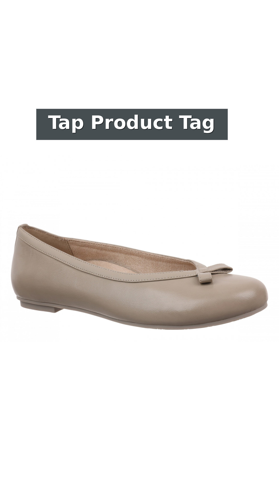 Vionic Sidney Orthotic Ballet Flat - Women's Ballet Flat style detail 12: Tap Product Tag