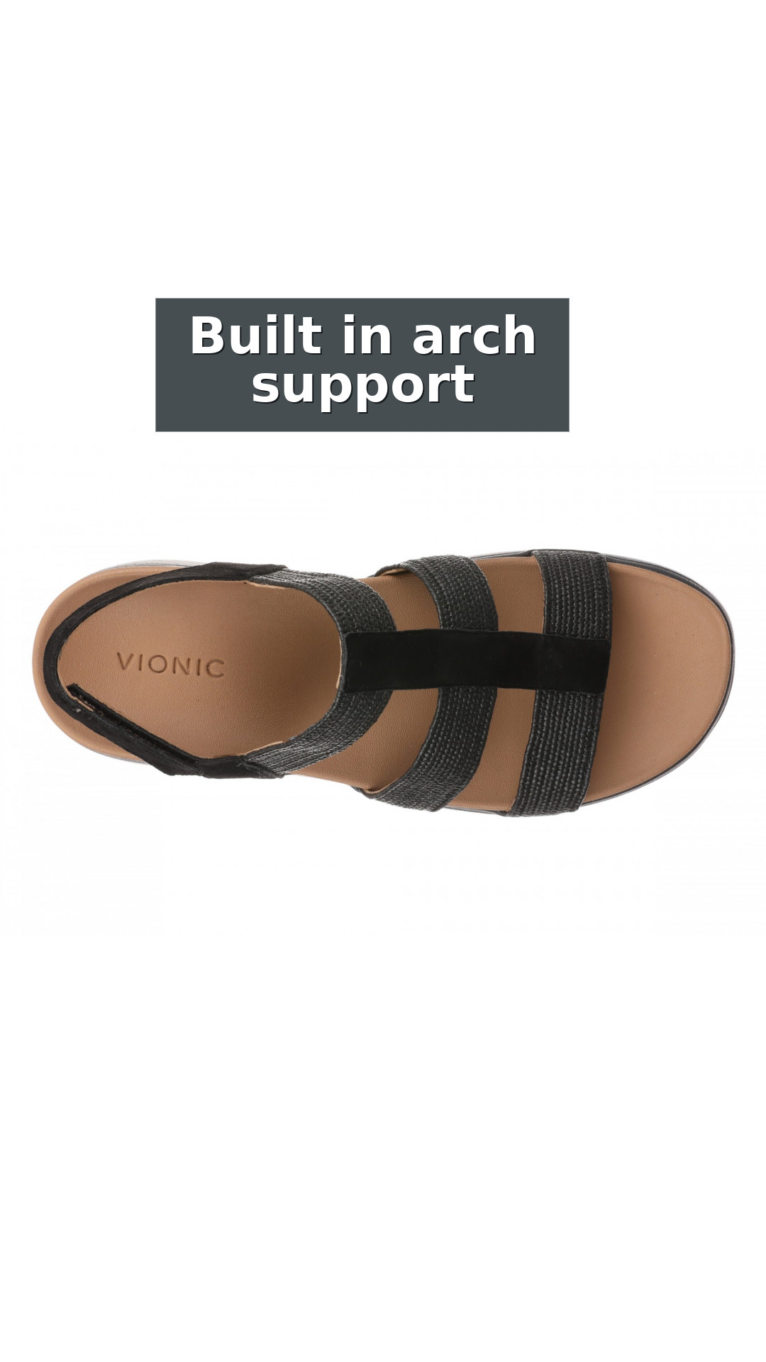 Vionic Sabrina Orthotic Comfort Women's Wedge Sandals style detail 3: Built in arch support