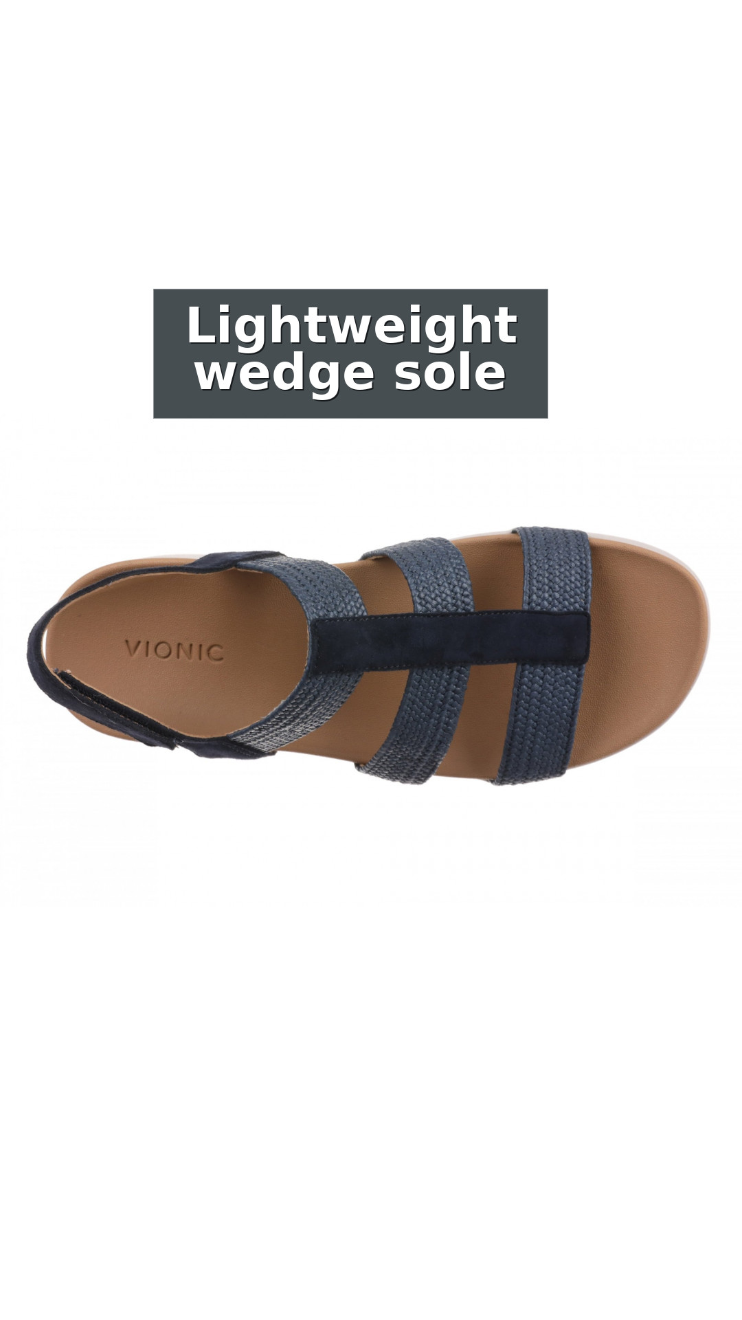 Vionic Sabrina Orthotic Comfort Women's Wedge Sandals style detail 6: Lightweight wedge sole